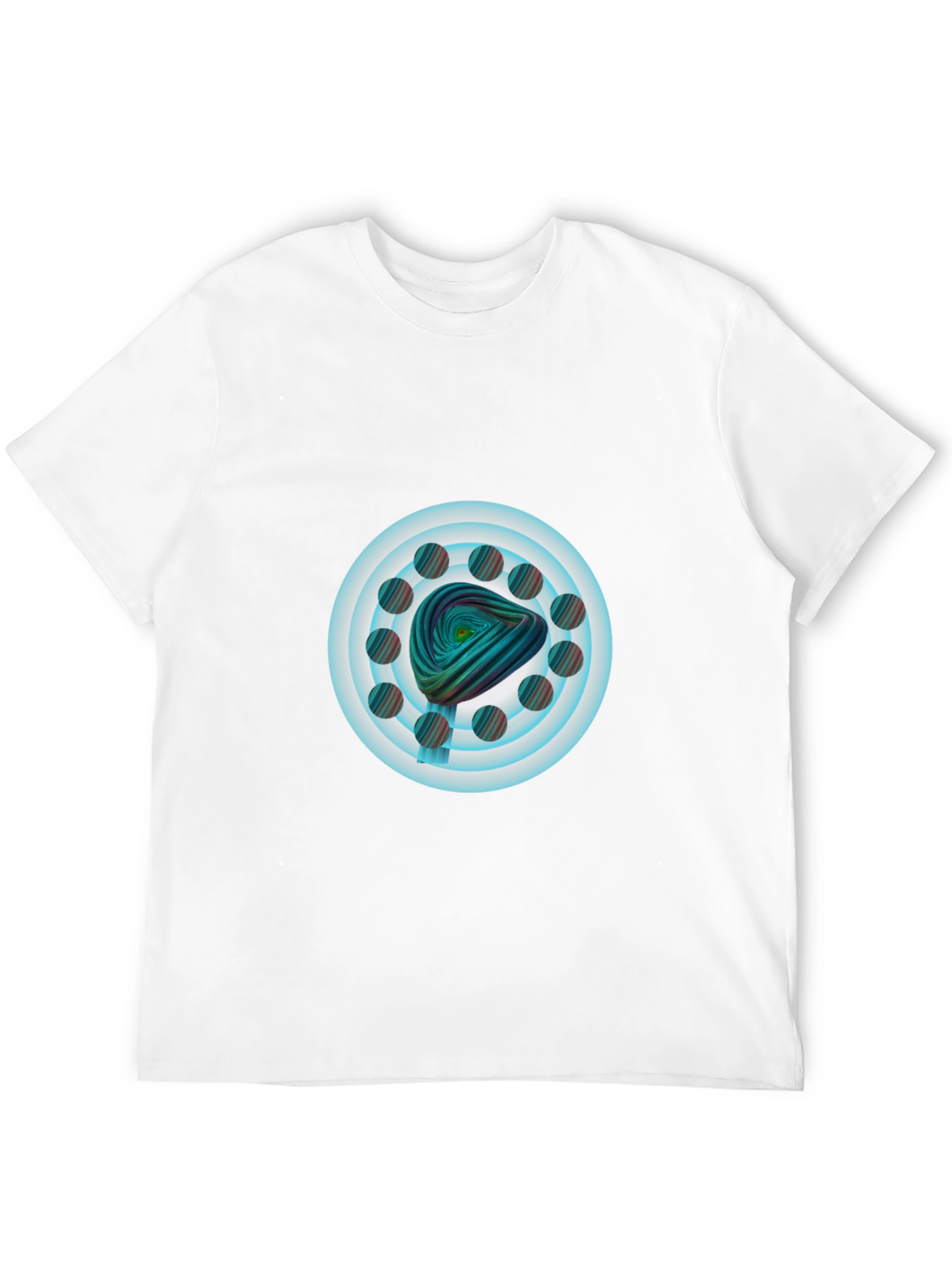 Abstract Spiral Graphic Tee - Modern Art Design