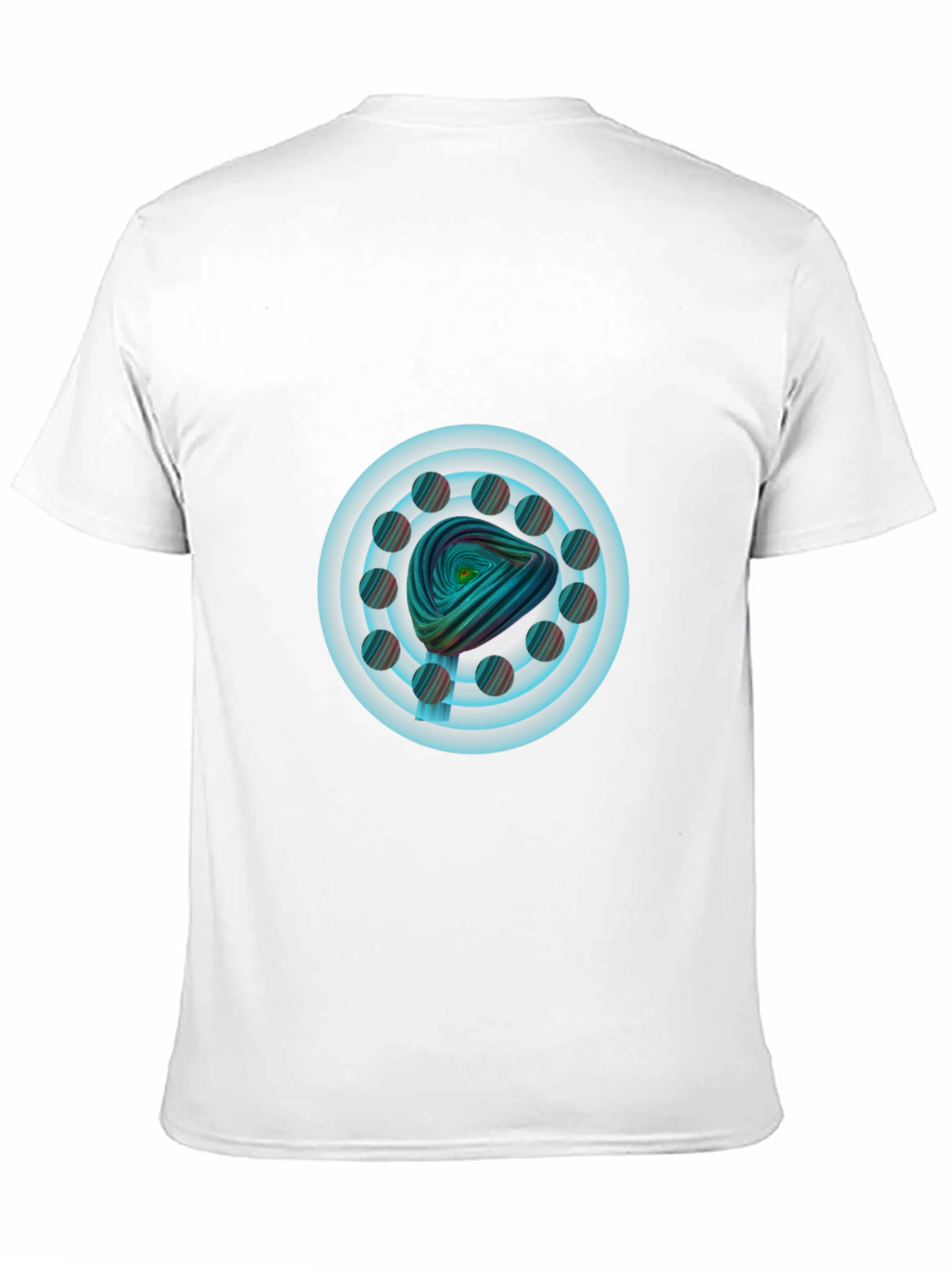 Abstract Spiral Graphic Tee - Modern Art Design