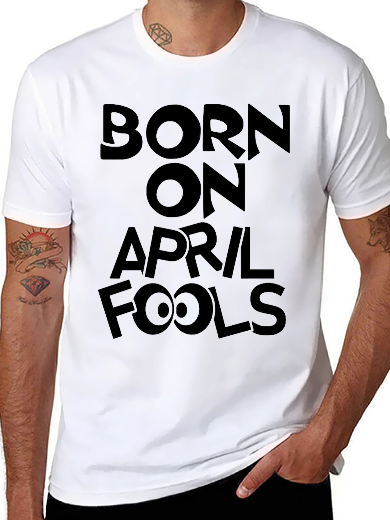 Born On April Fools T-Shirt Funny Graphic Tee