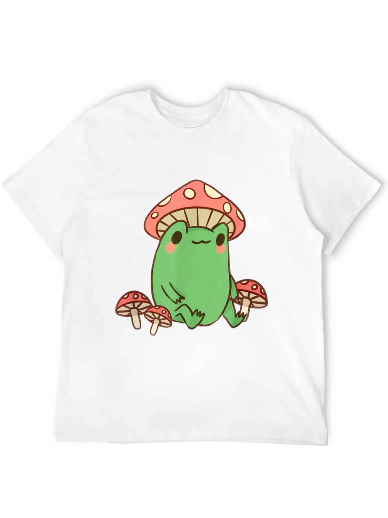 Frog and Mushroom Graphic Tee - Black