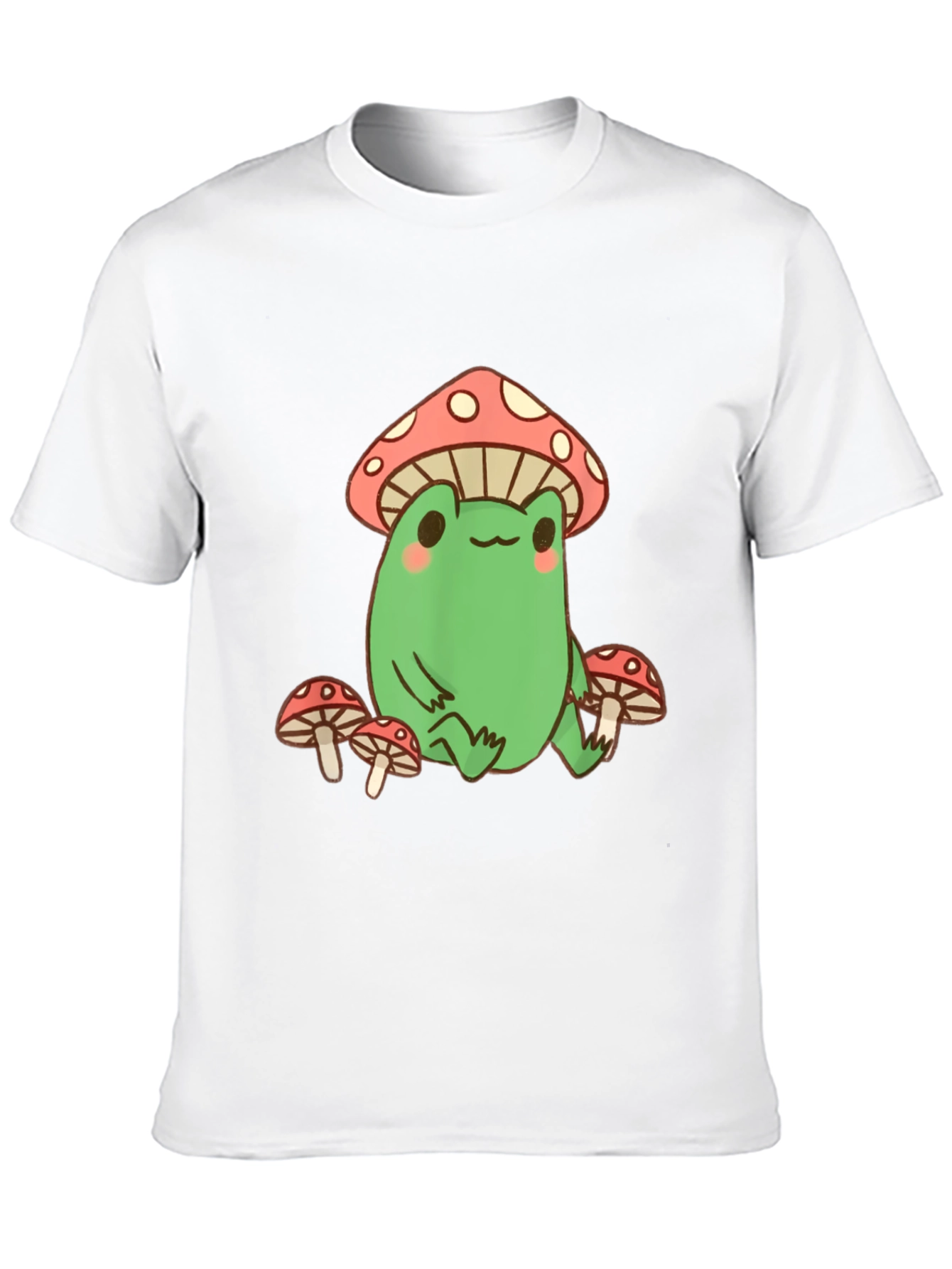 Frog and Mushroom Graphic Tee - Black