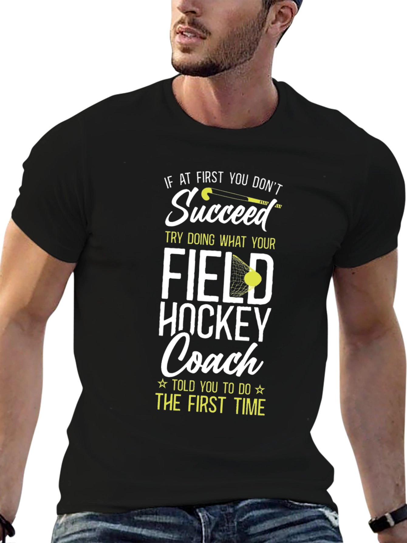 Field Hockey Coach Graphic T-Shirt