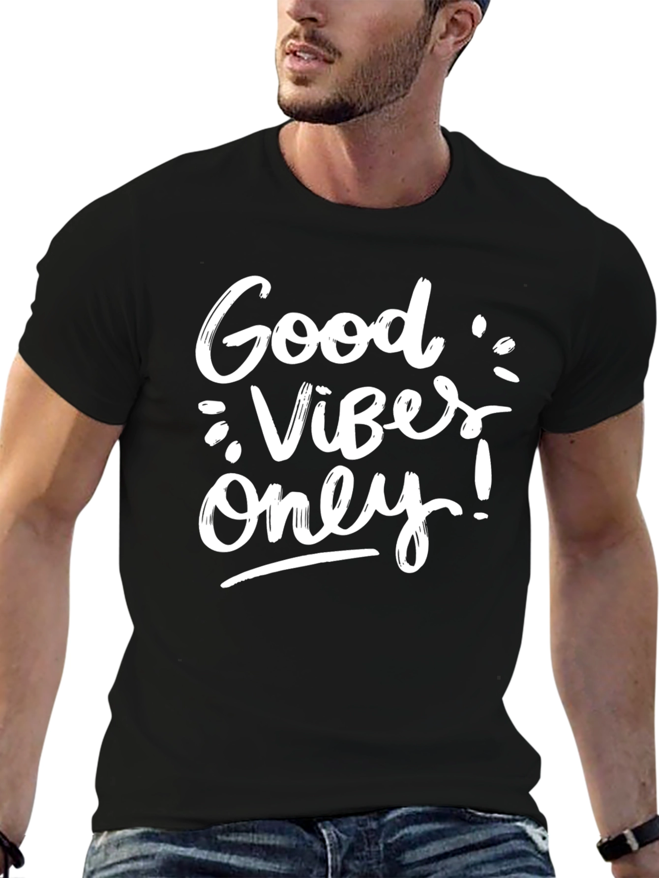 Good Vibes Only Black Graphic Tee