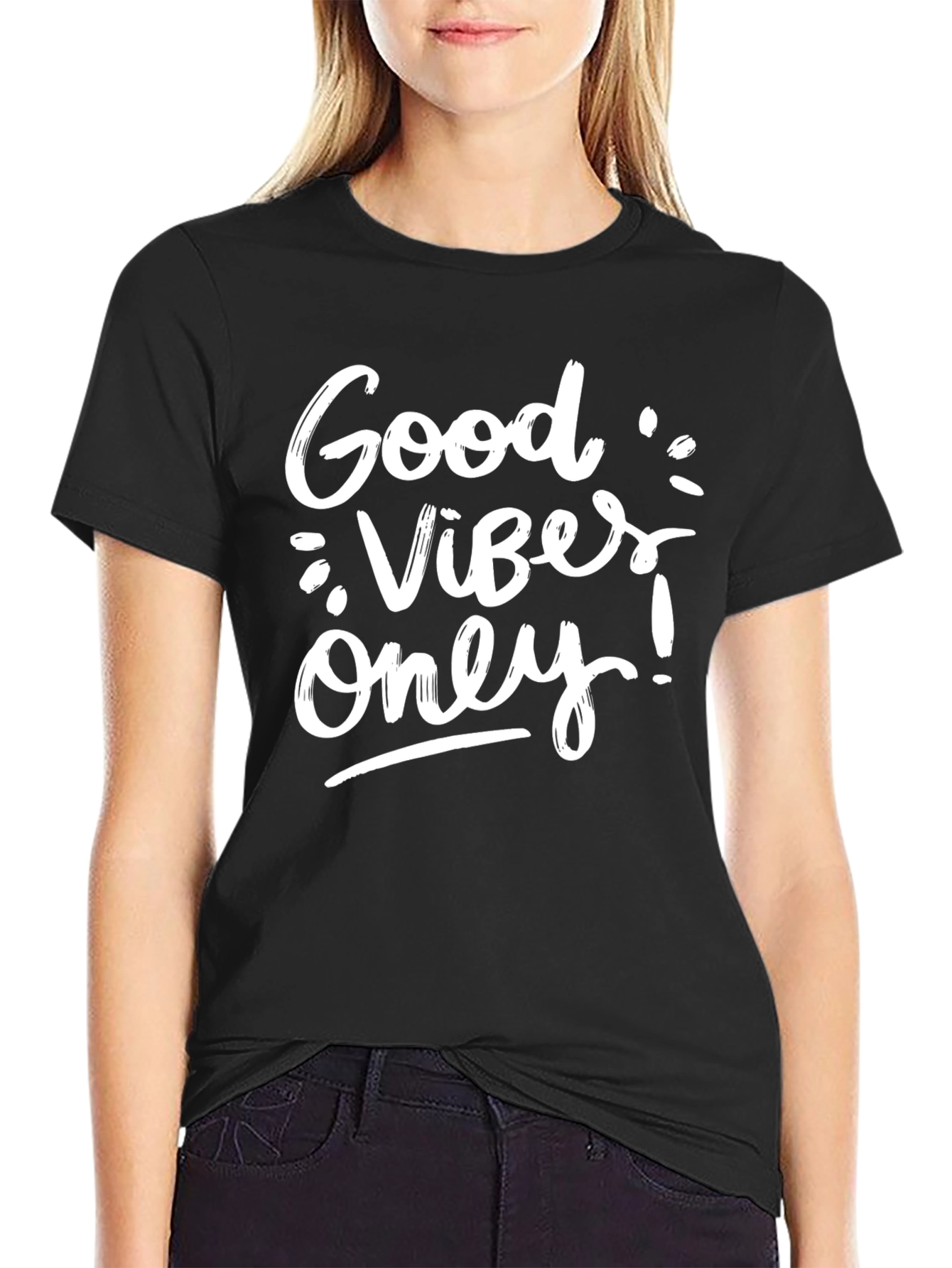Good Vibes Only Black Graphic Tee