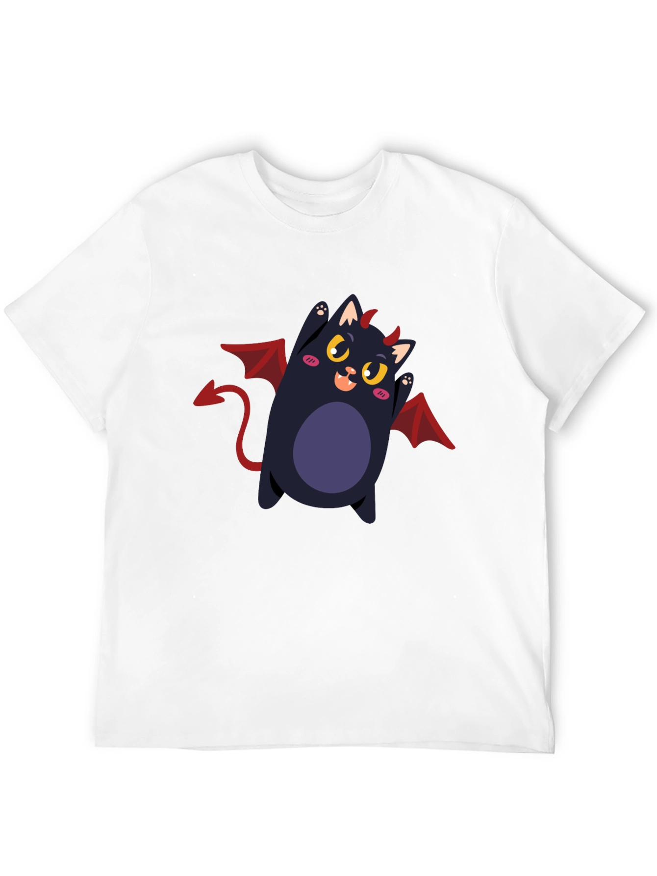 Devil Cat Graphic Tee - Black
