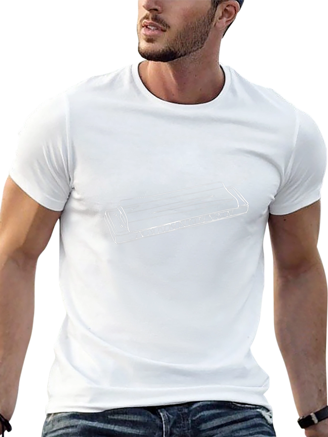 Harmonica Graphic Tee - Musical Instrument T-Shirt