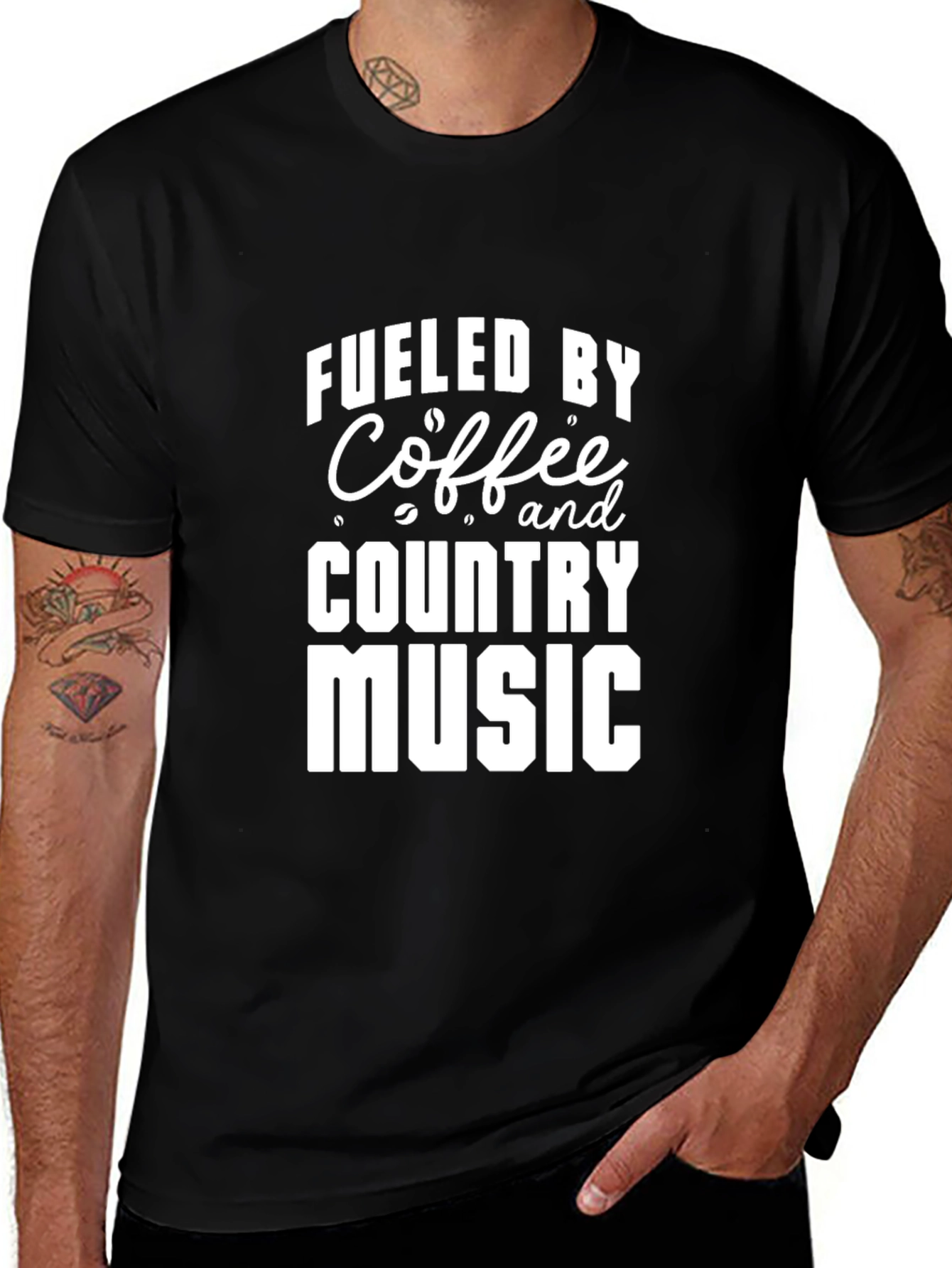 Fueled by Coffee and Country Music Graphic T-Shirt