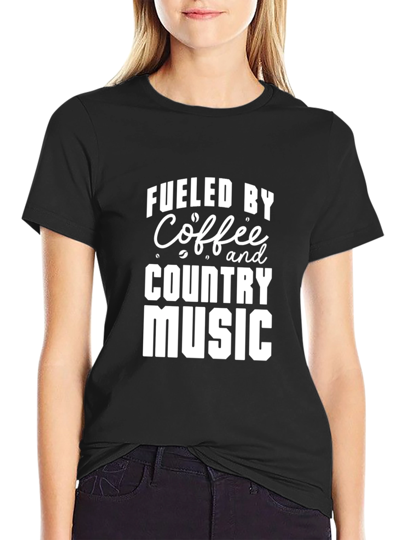 Fueled by Coffee and Country Music Graphic T-Shirt