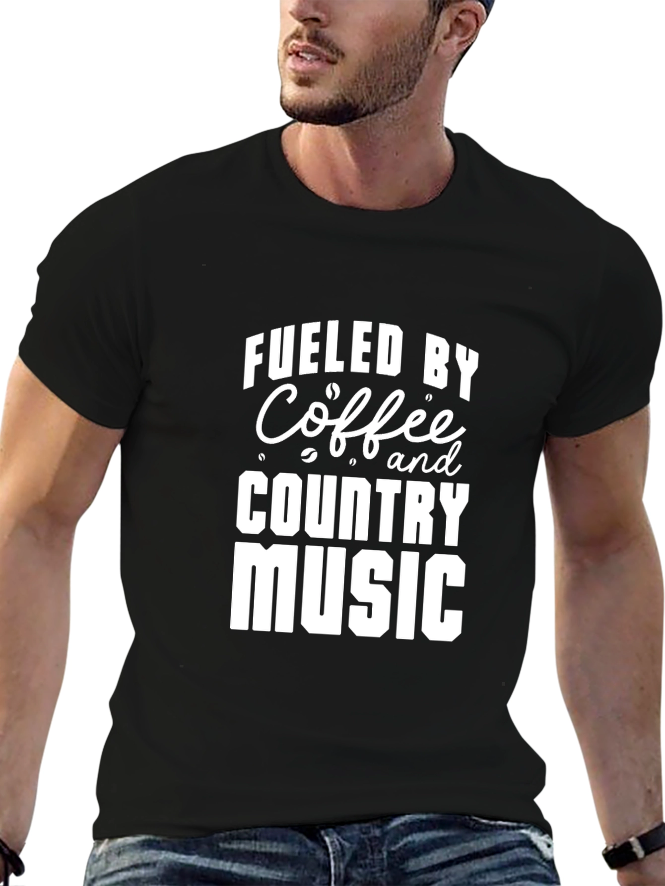 Fueled by Coffee and Country Music Graphic T-Shirt