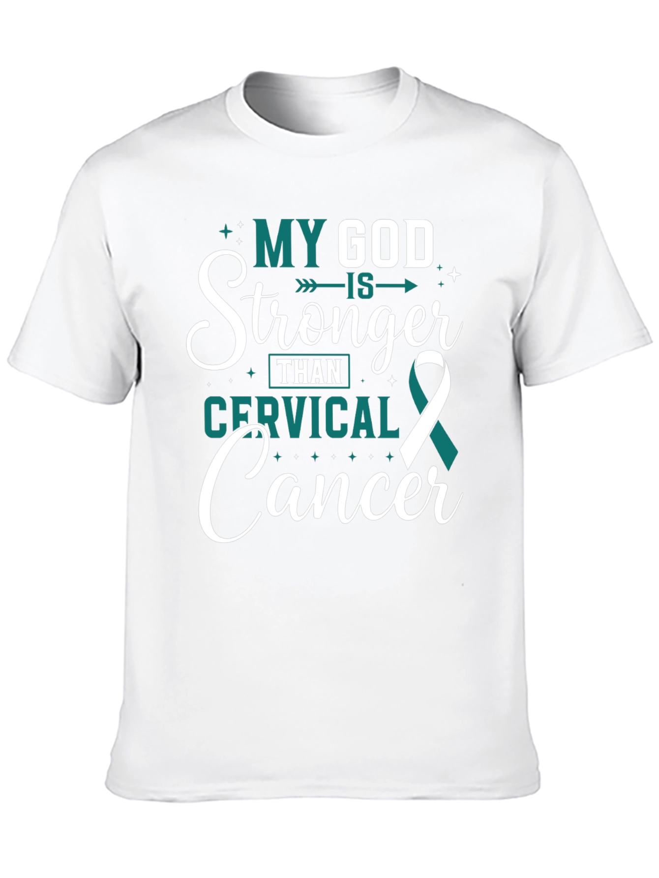 My God Is Stronger Cervical Cancer Awareness T-Shirt