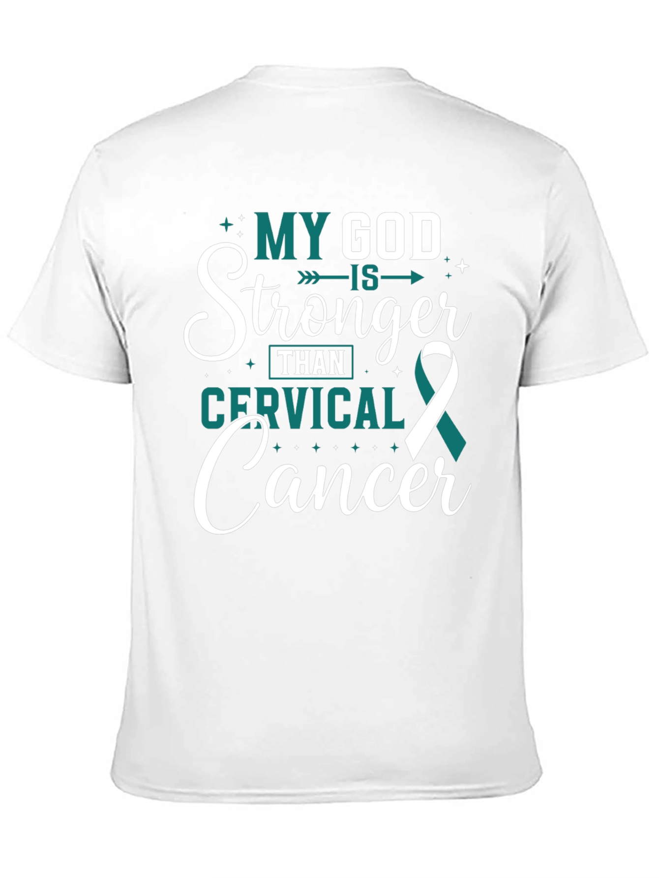 My God Is Stronger Cervical Cancer Awareness T-Shirt