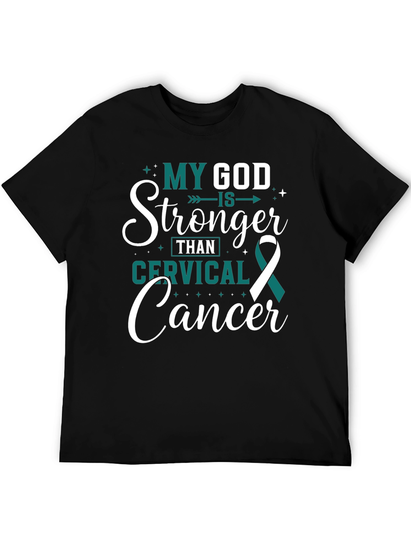 My God Is Stronger Cervical Cancer Awareness T-Shirt