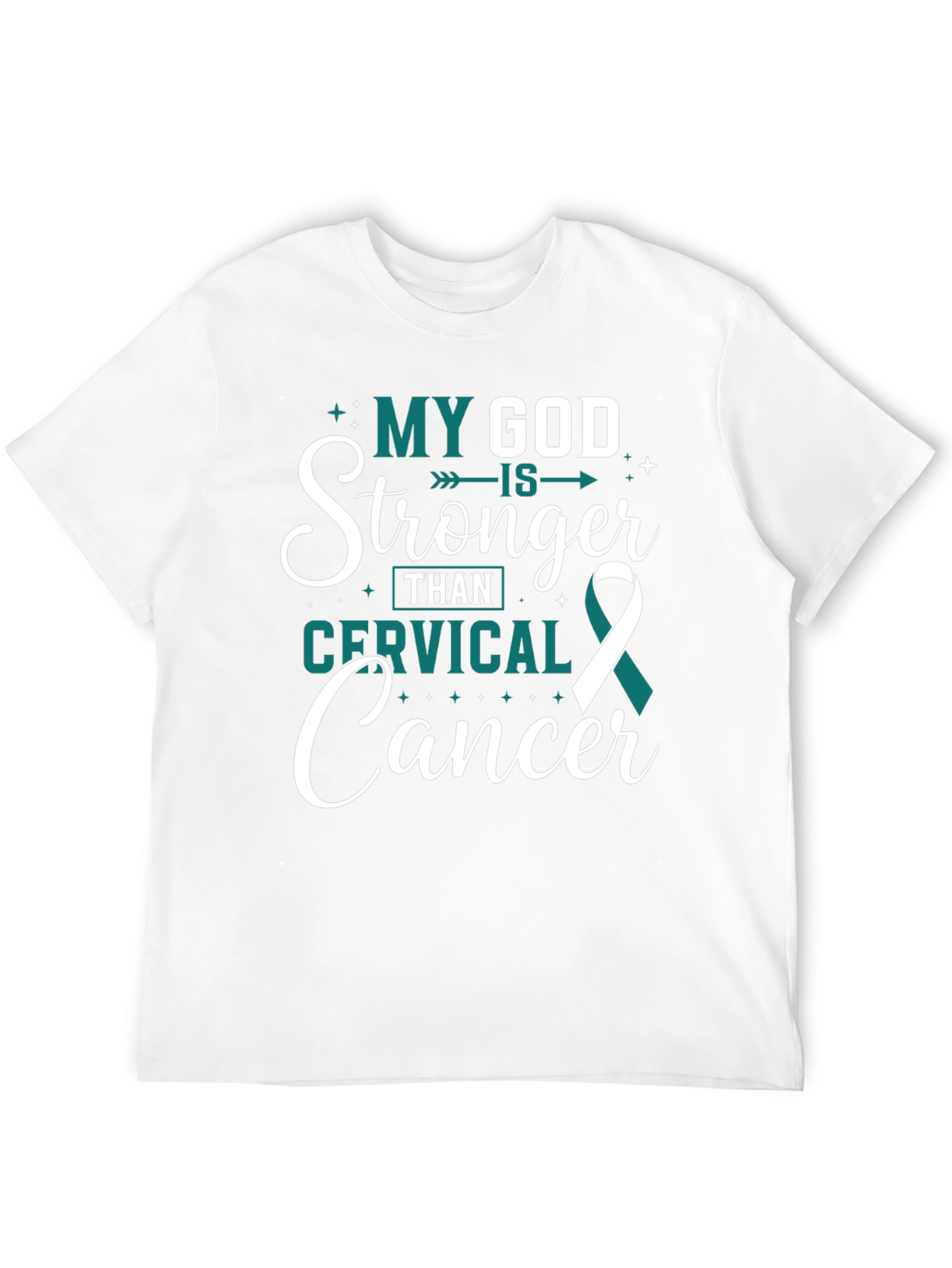 My God Is Stronger Cervical Cancer Awareness T-Shirt