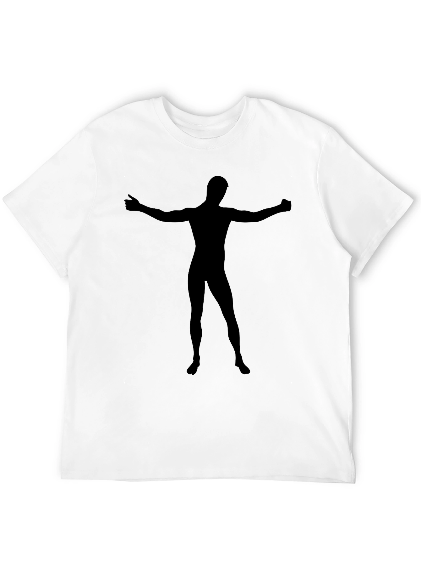 Mens Black Silhouette Graphic T-Shirt
