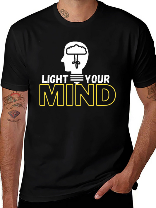 Light Your Mind Graphic T-Shirt - Black