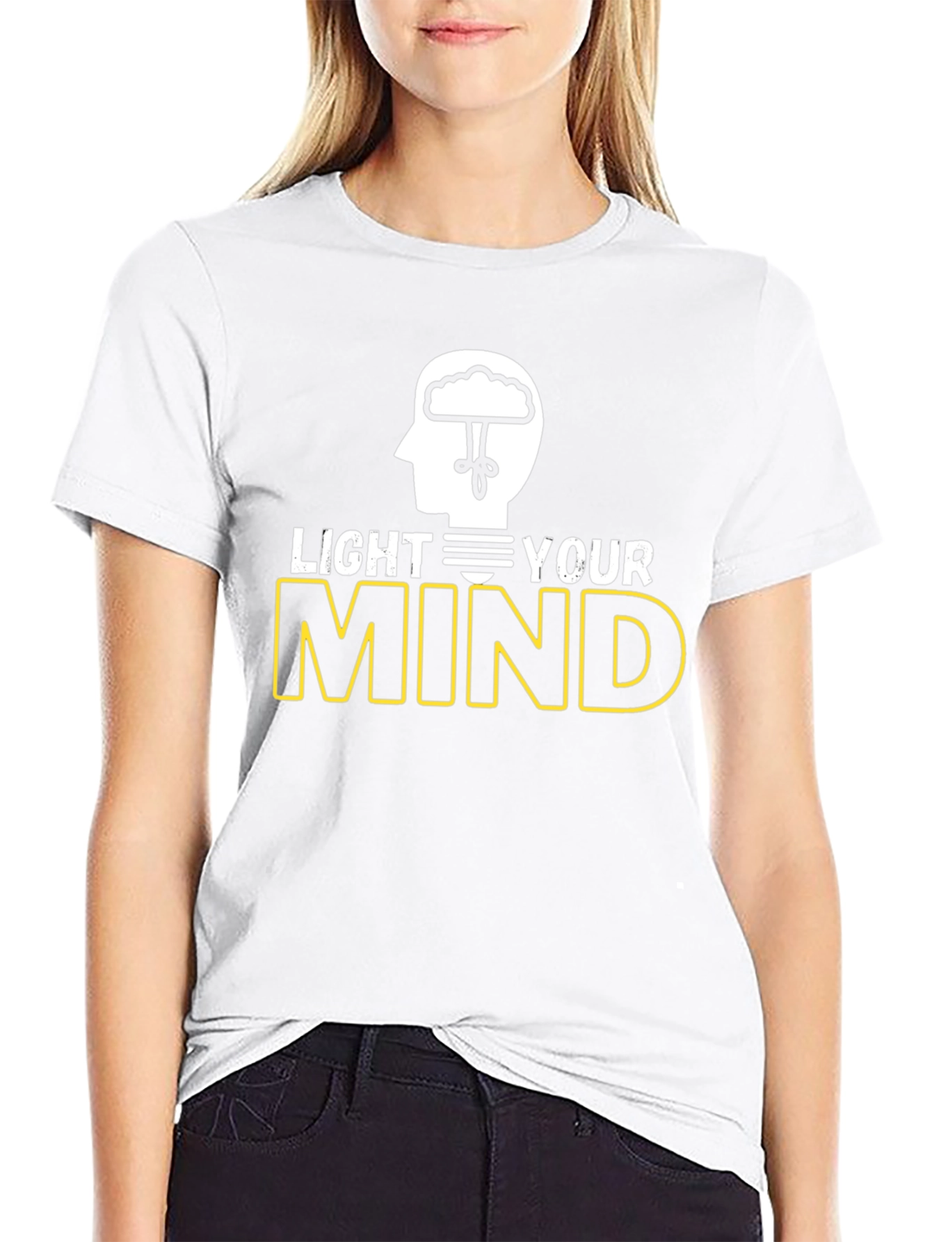 Light Your Mind Graphic T-Shirt - Black