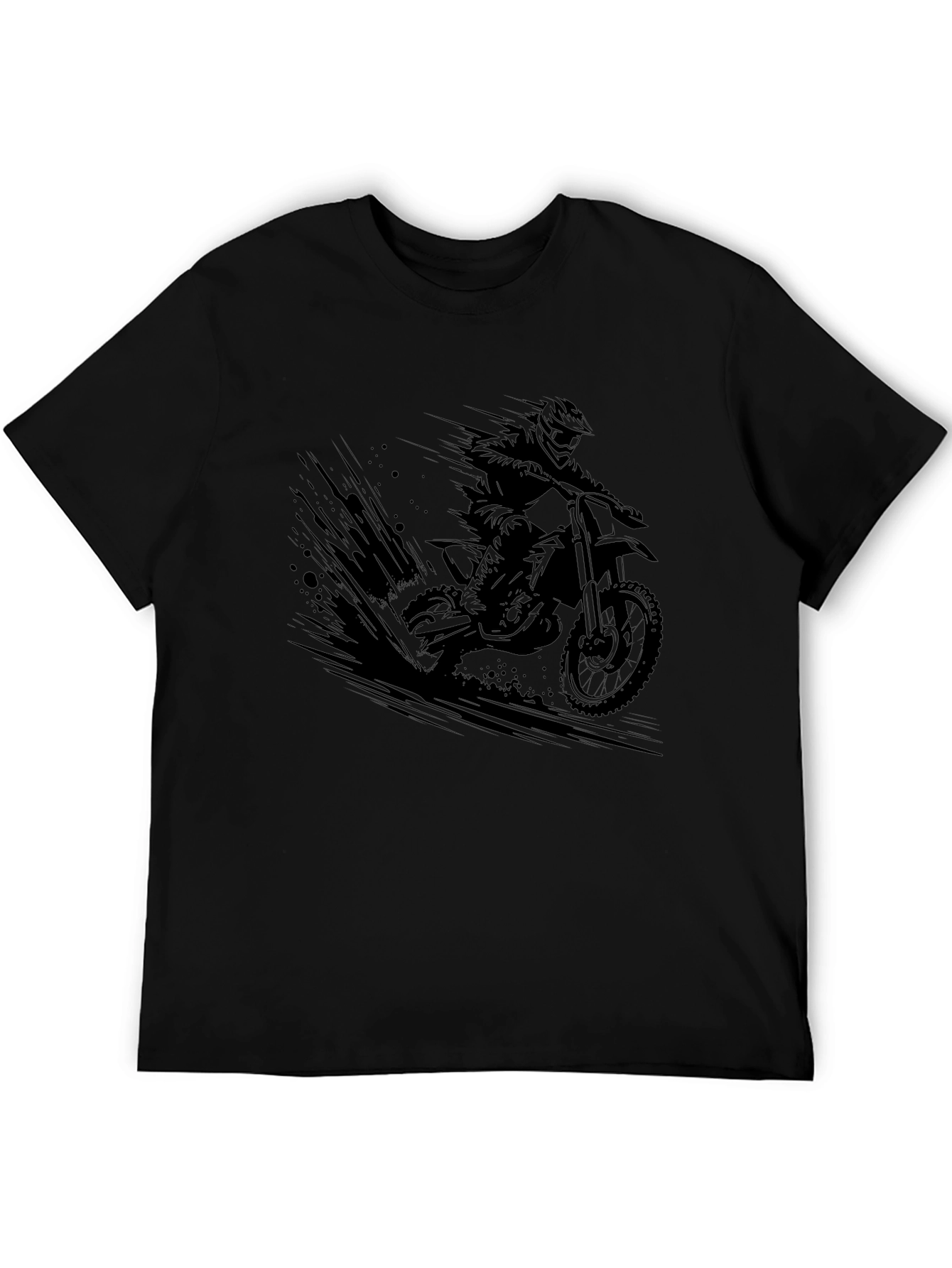 Mens Black Motocross Graphic Tee