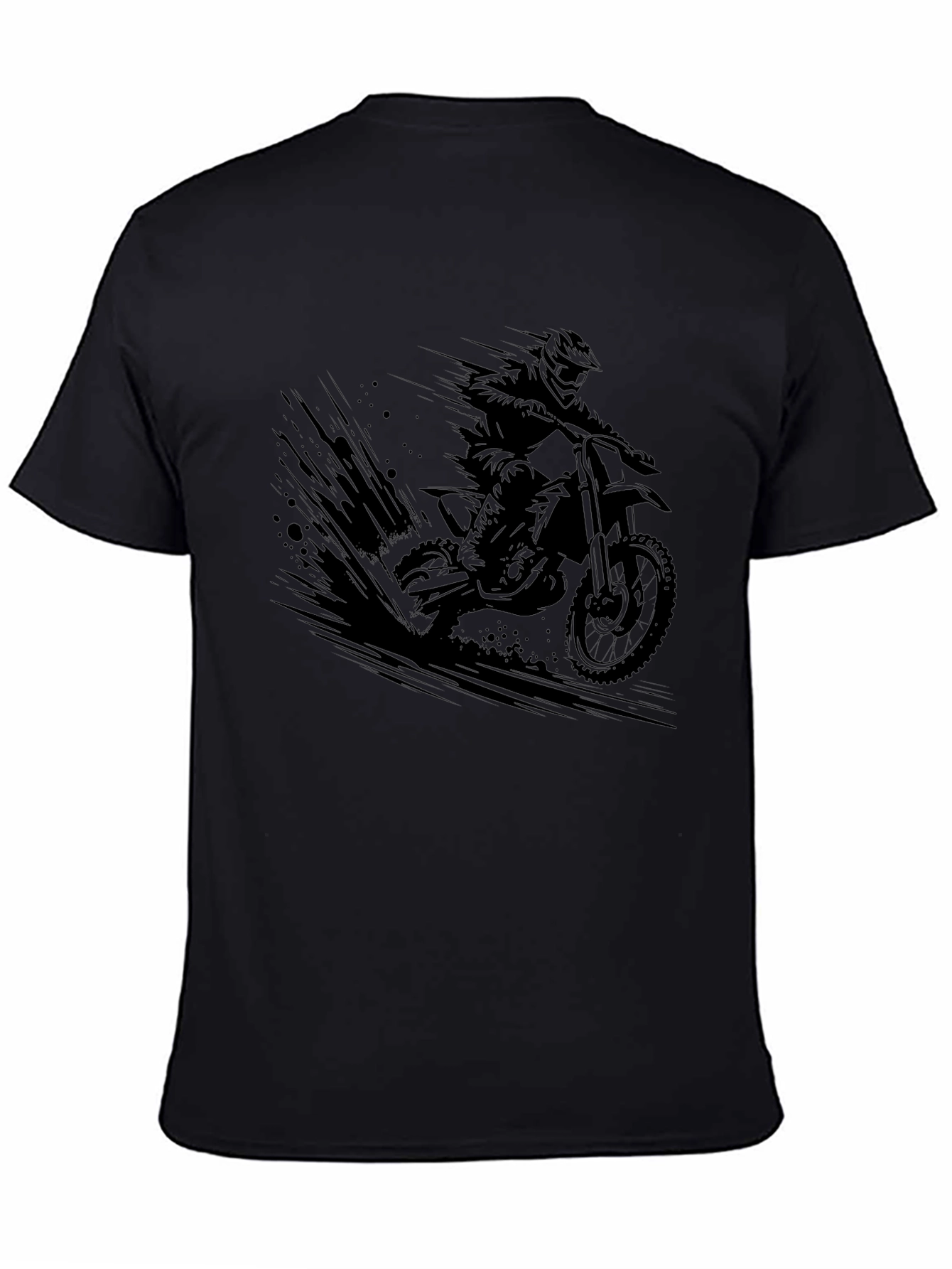 Mens Black Motocross Graphic Tee