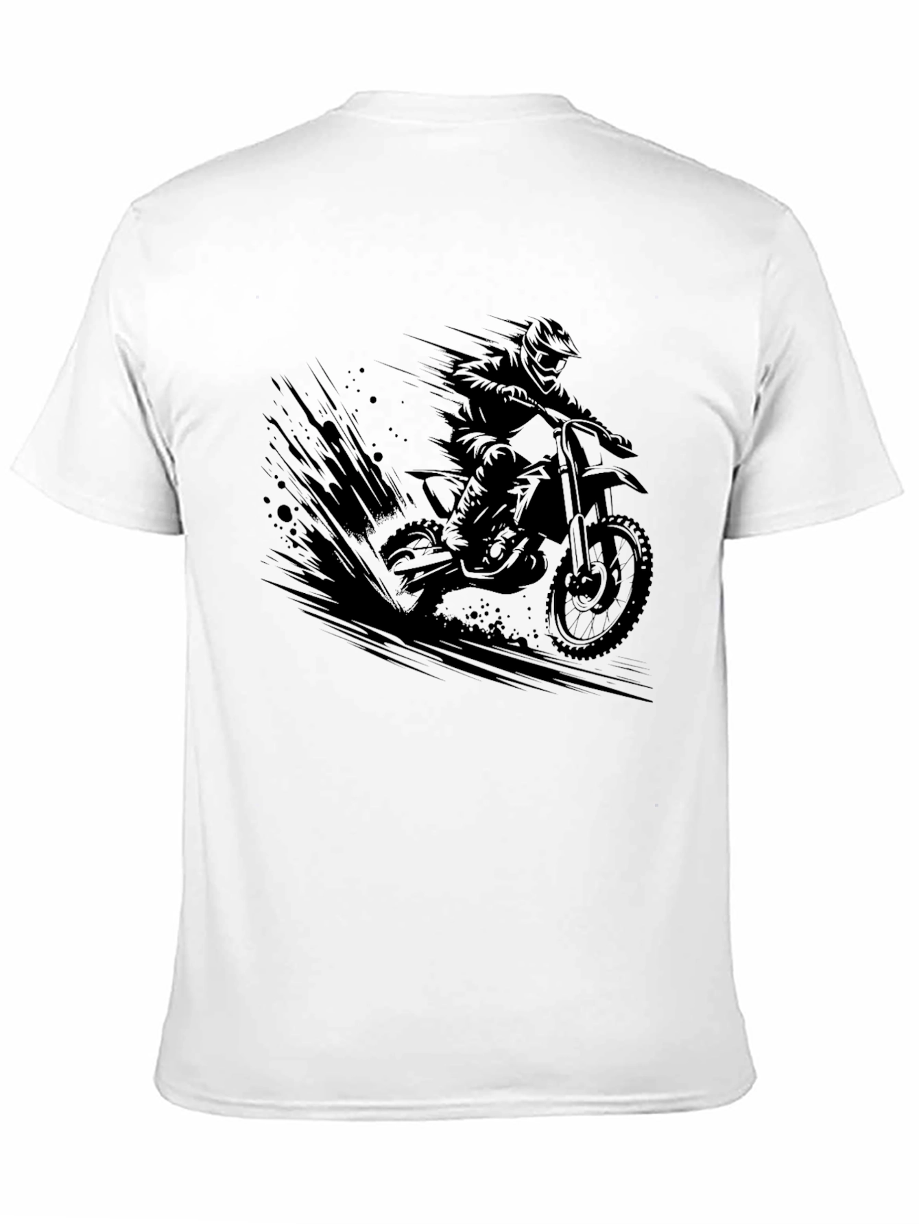 Mens Black Motocross Graphic Tee