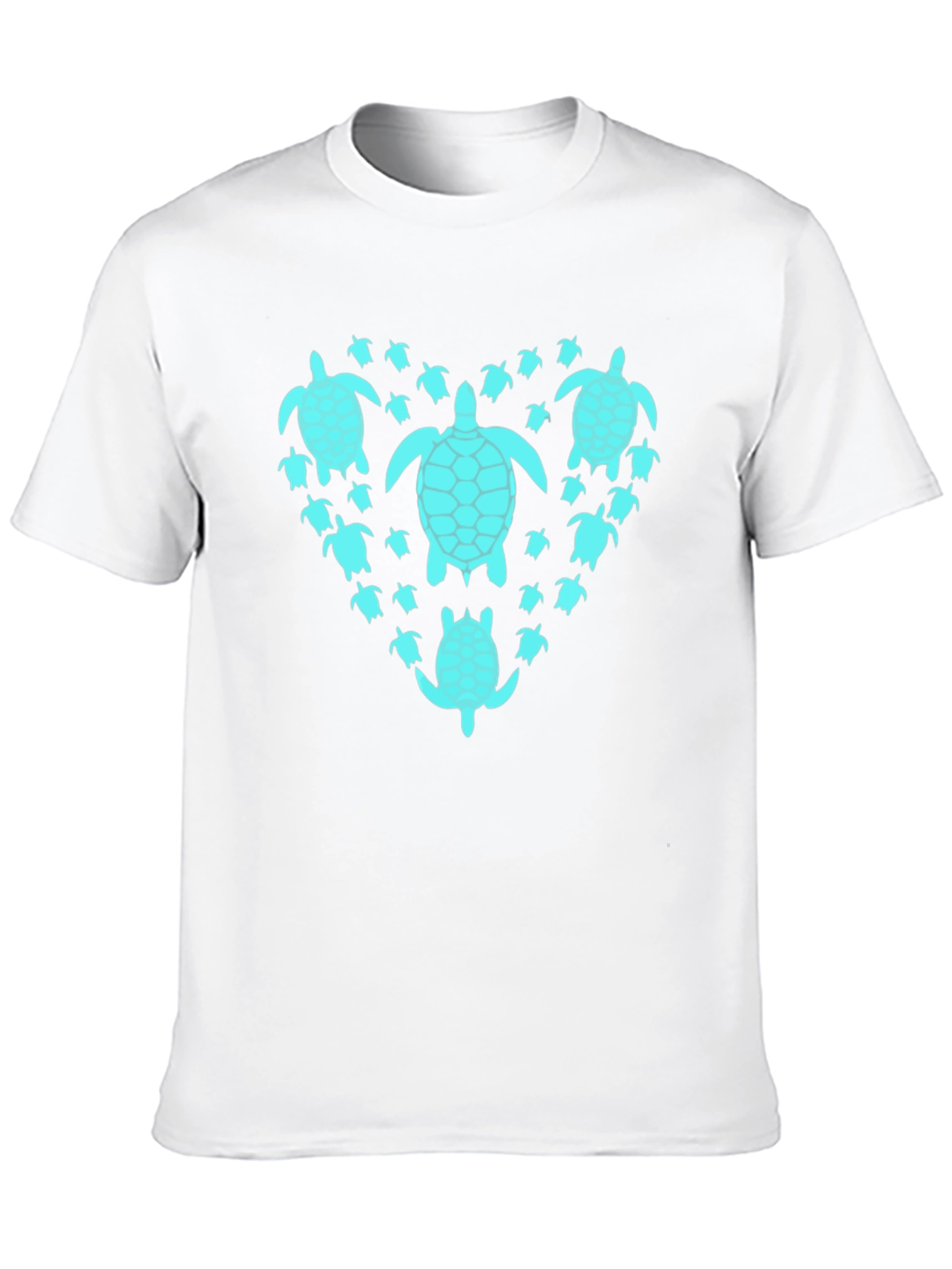 Turtle Heart Graphic T-Shirt - Black Cotton Tee