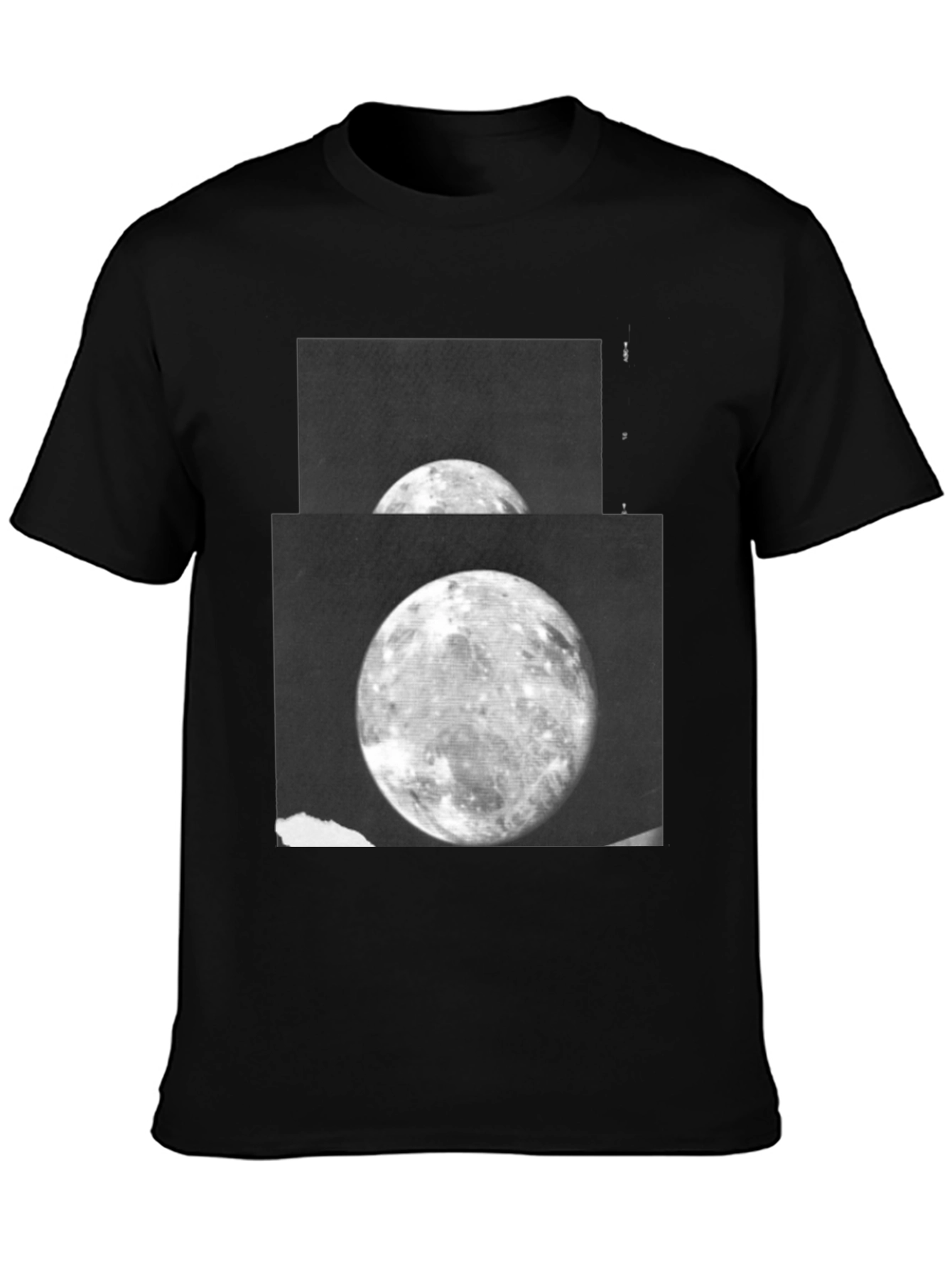 Lunar Print Black T-Shirt