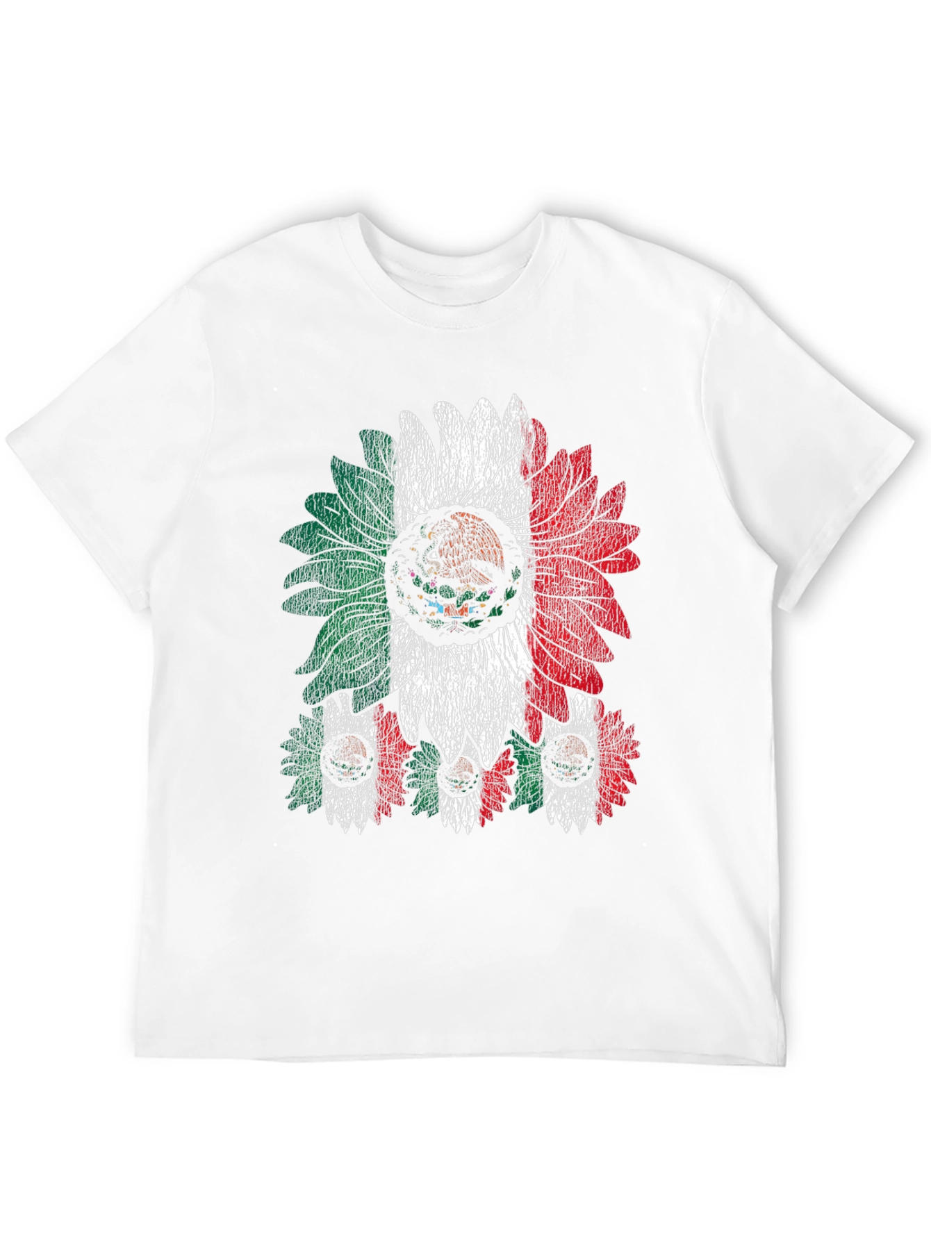 Mexican Flag Sunflower Graphic T-Shirt