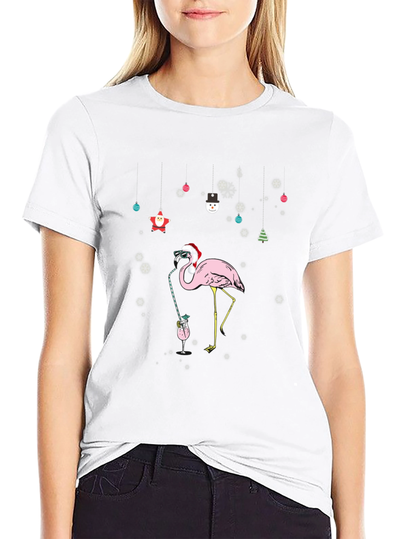 Christmas Flamingo T-Shirt - Festive Holiday Style