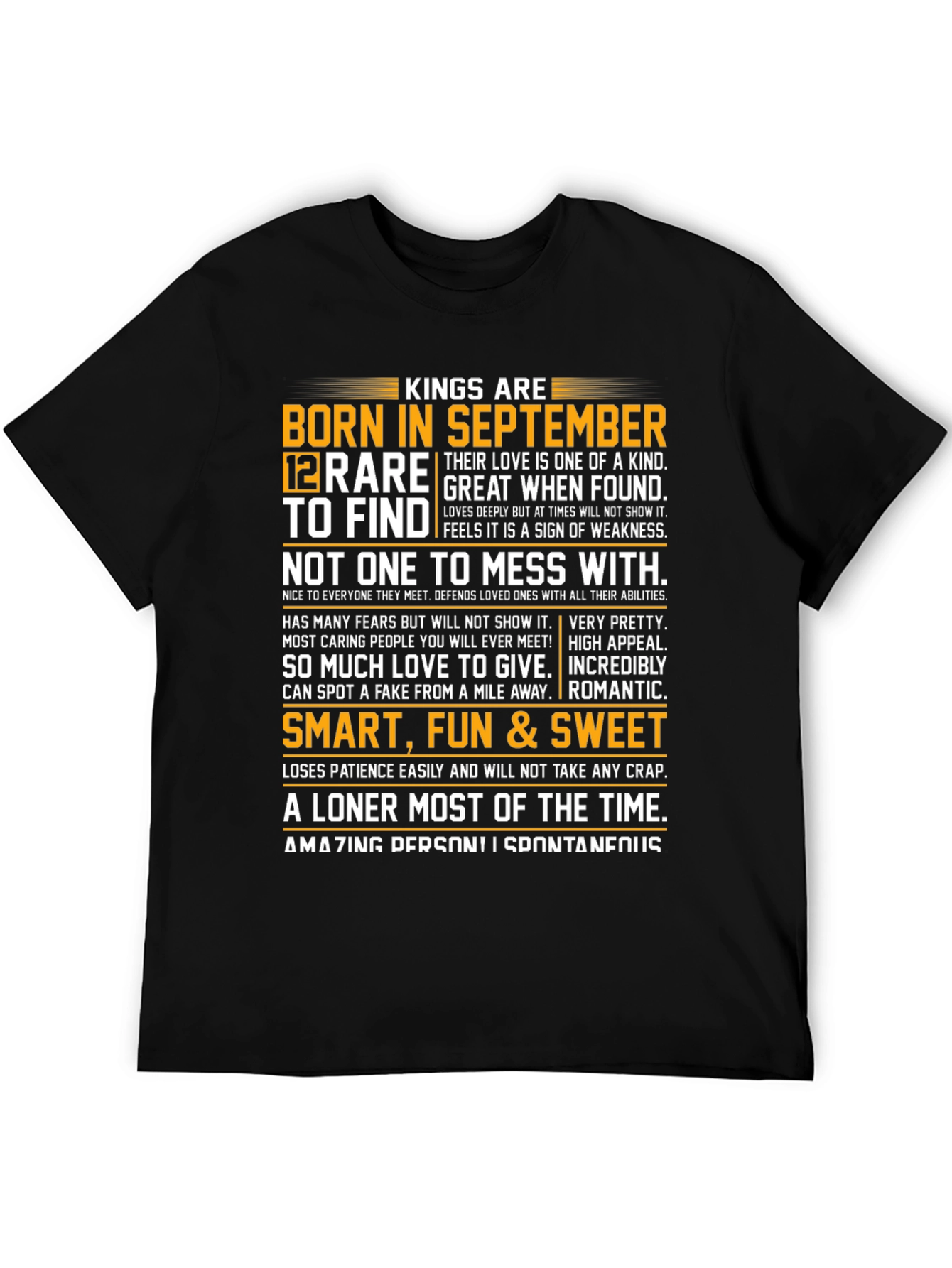 Born in September King T-Shirt