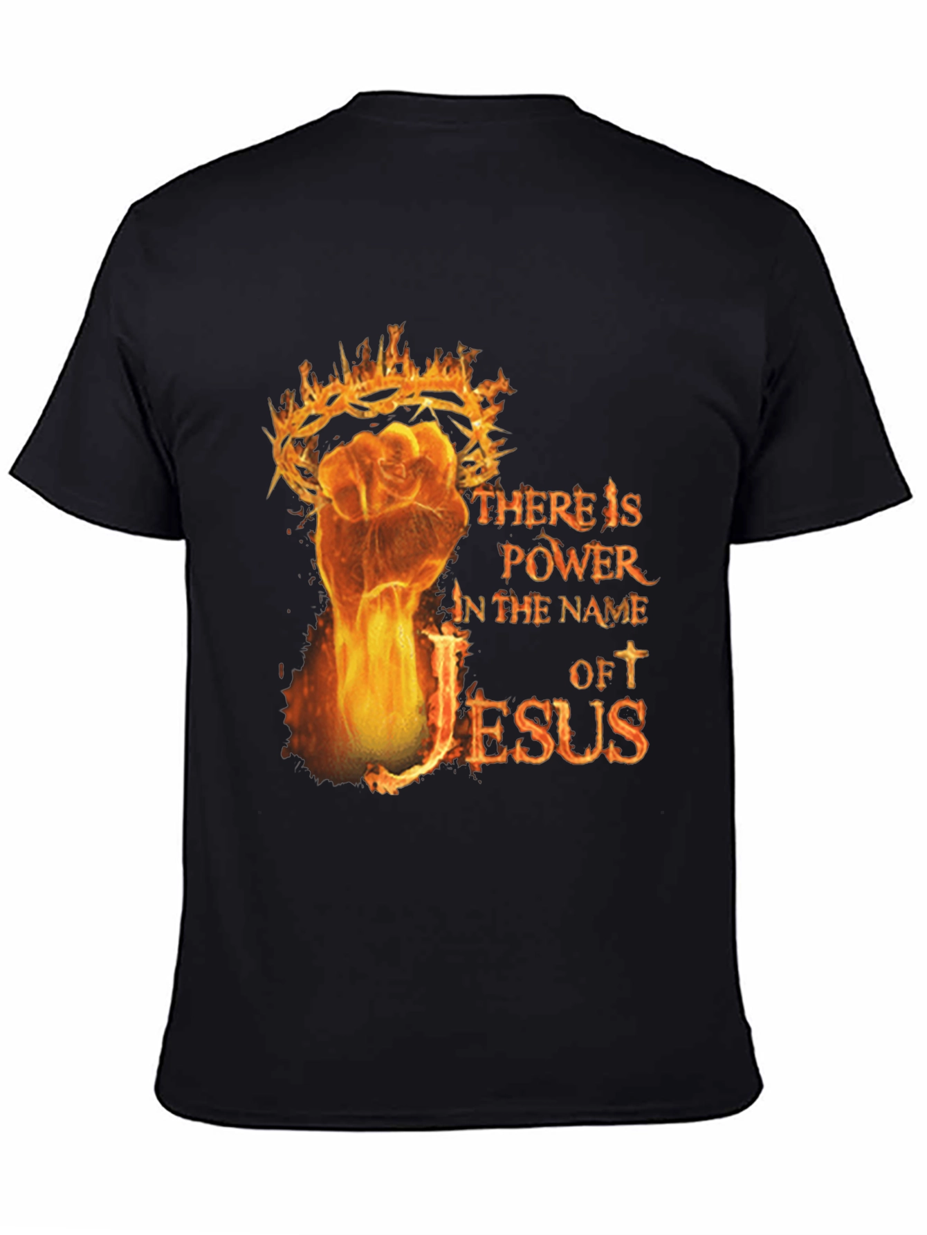 Fiery Jesus Power T-Shirt - Christian Apparel