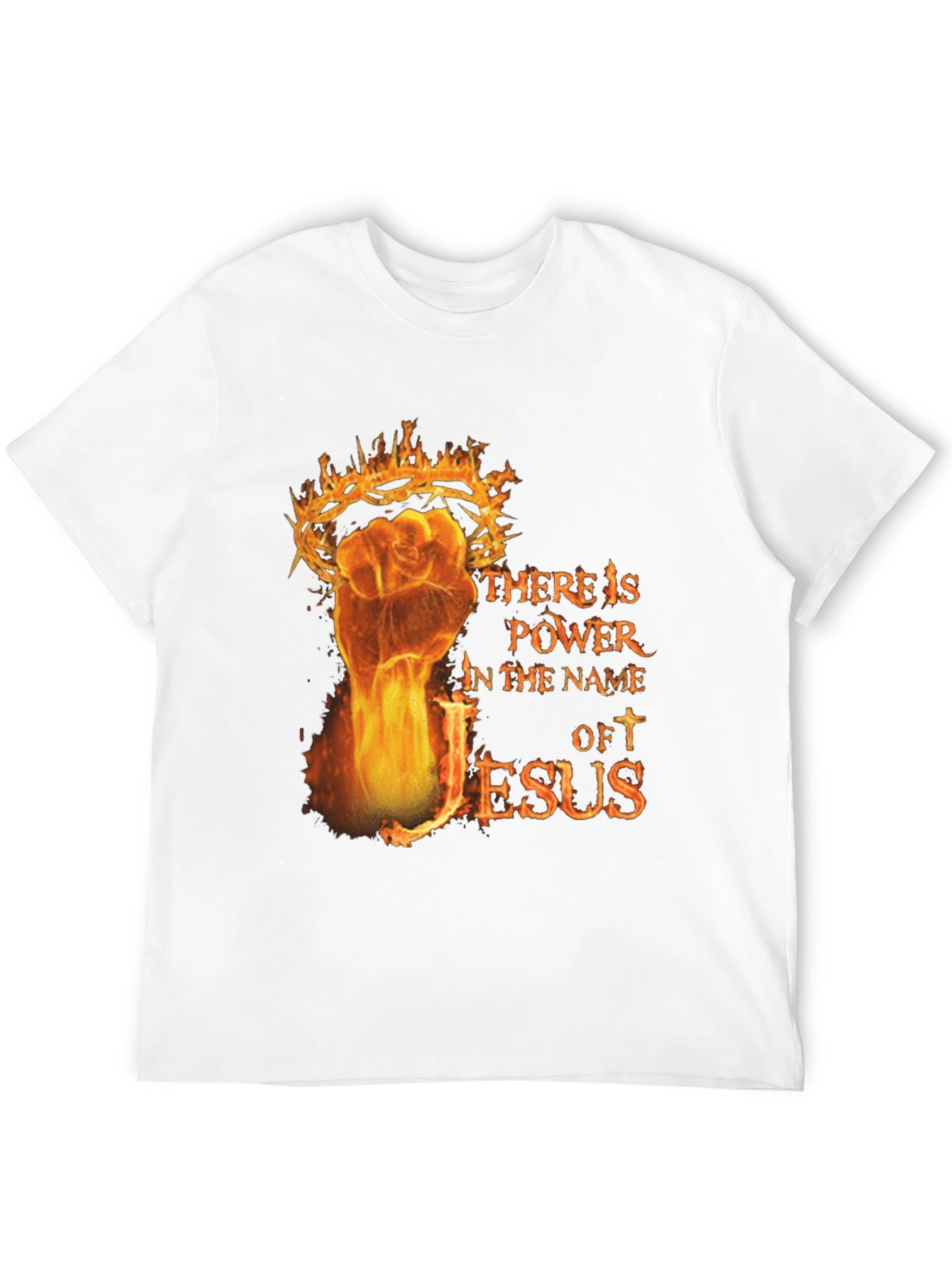 Fiery Jesus Power T-Shirt - Christian Apparel