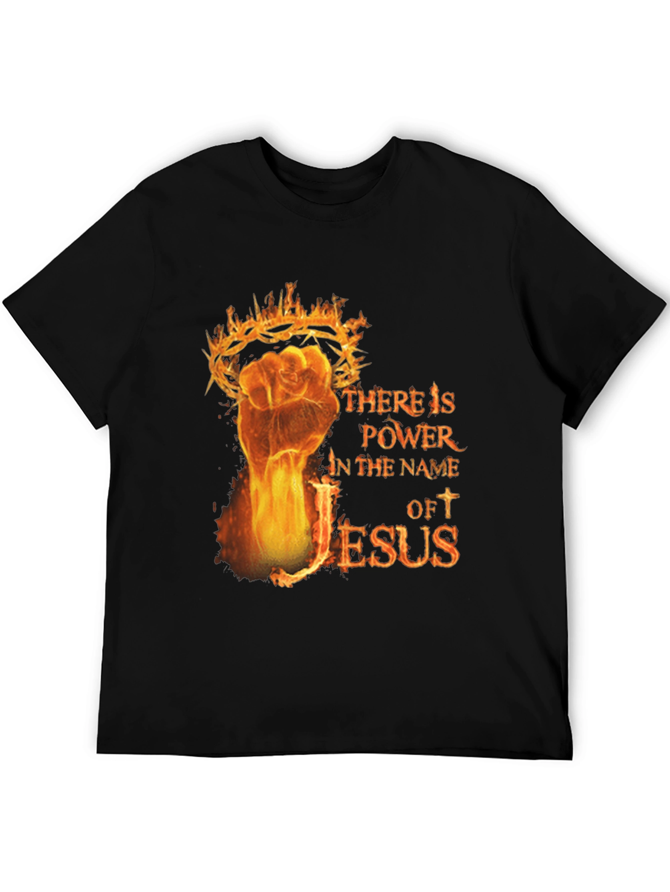 Fiery Jesus Power T-Shirt - Christian Apparel