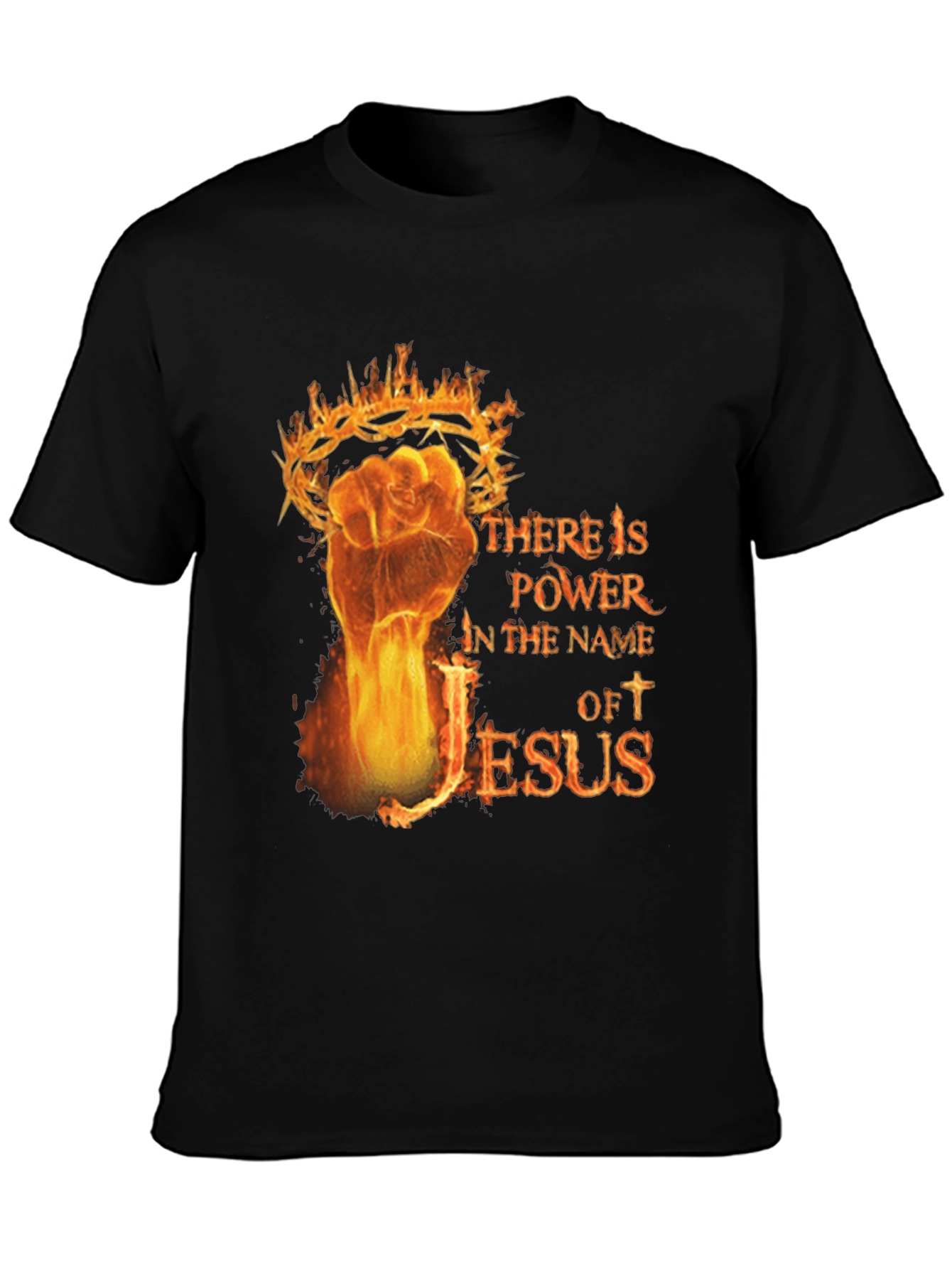 Fiery Jesus Power T-Shirt - Christian Apparel