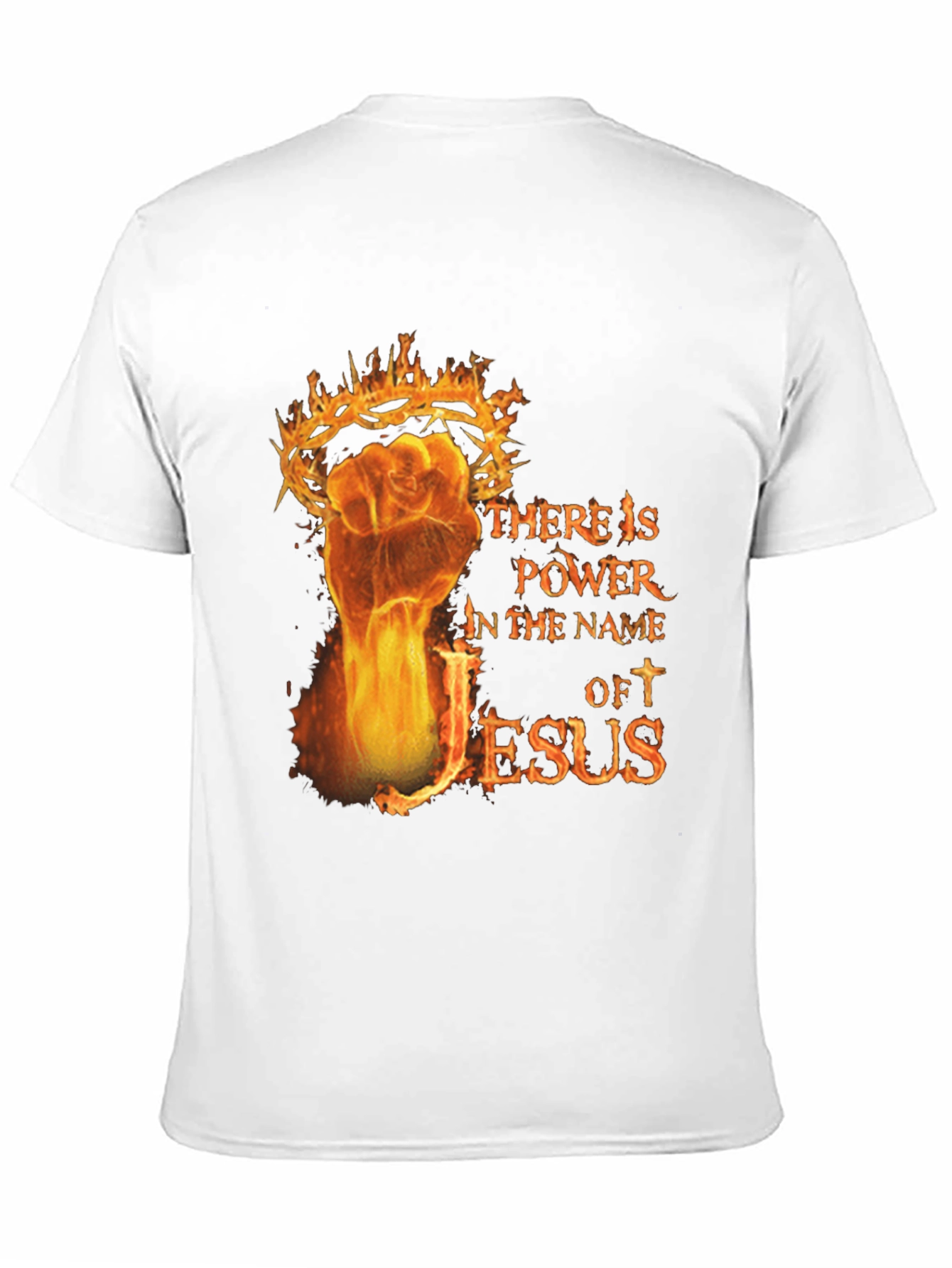Fiery Jesus Power T-Shirt - Christian Apparel
