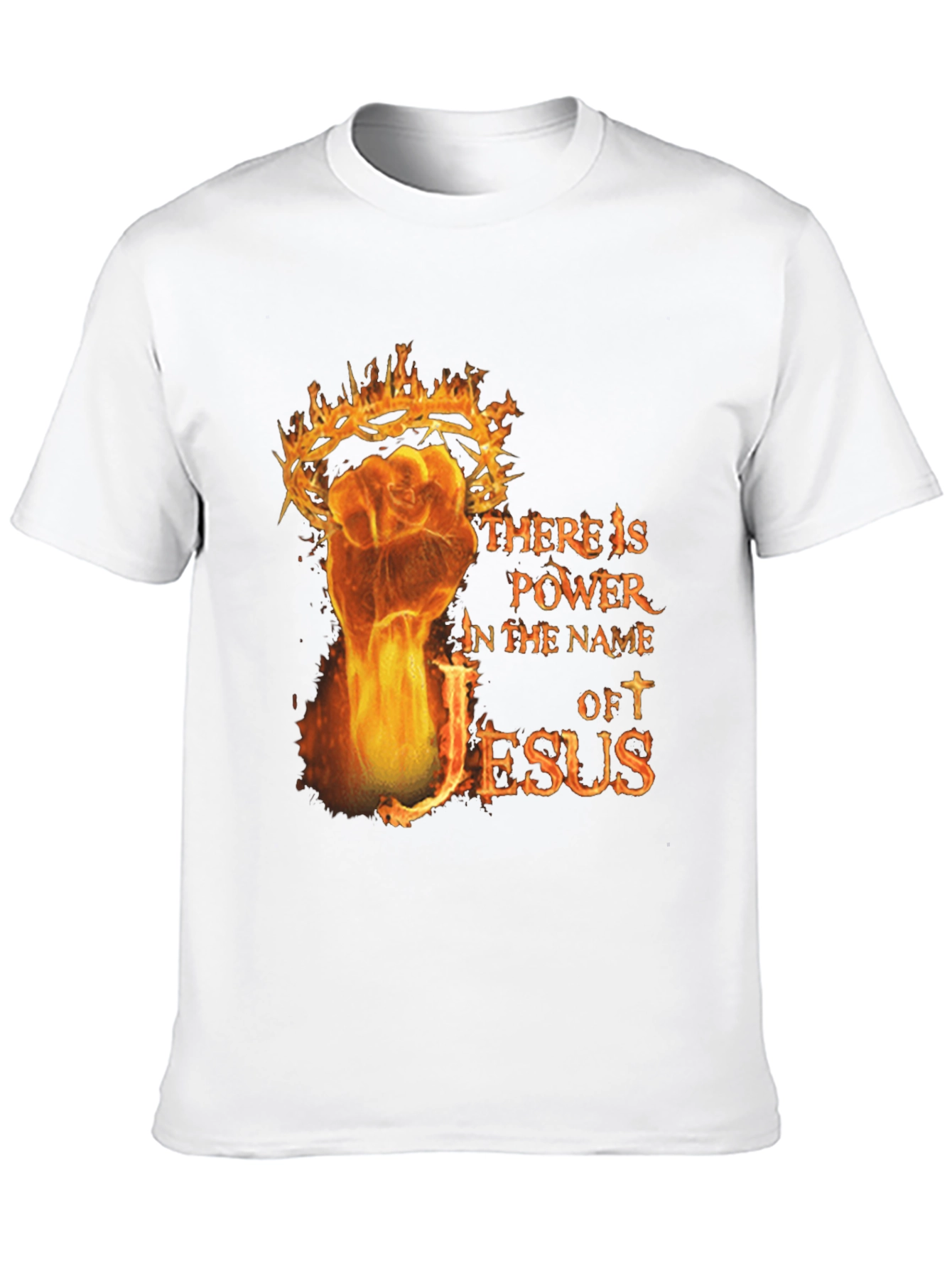 Fiery Jesus Power T-Shirt - Christian Apparel