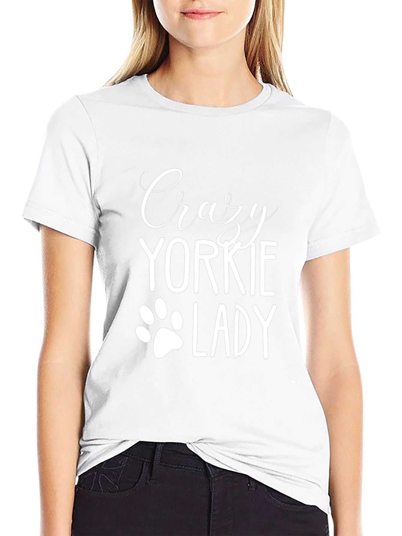 Crazy Yorkie Lady T-Shirt