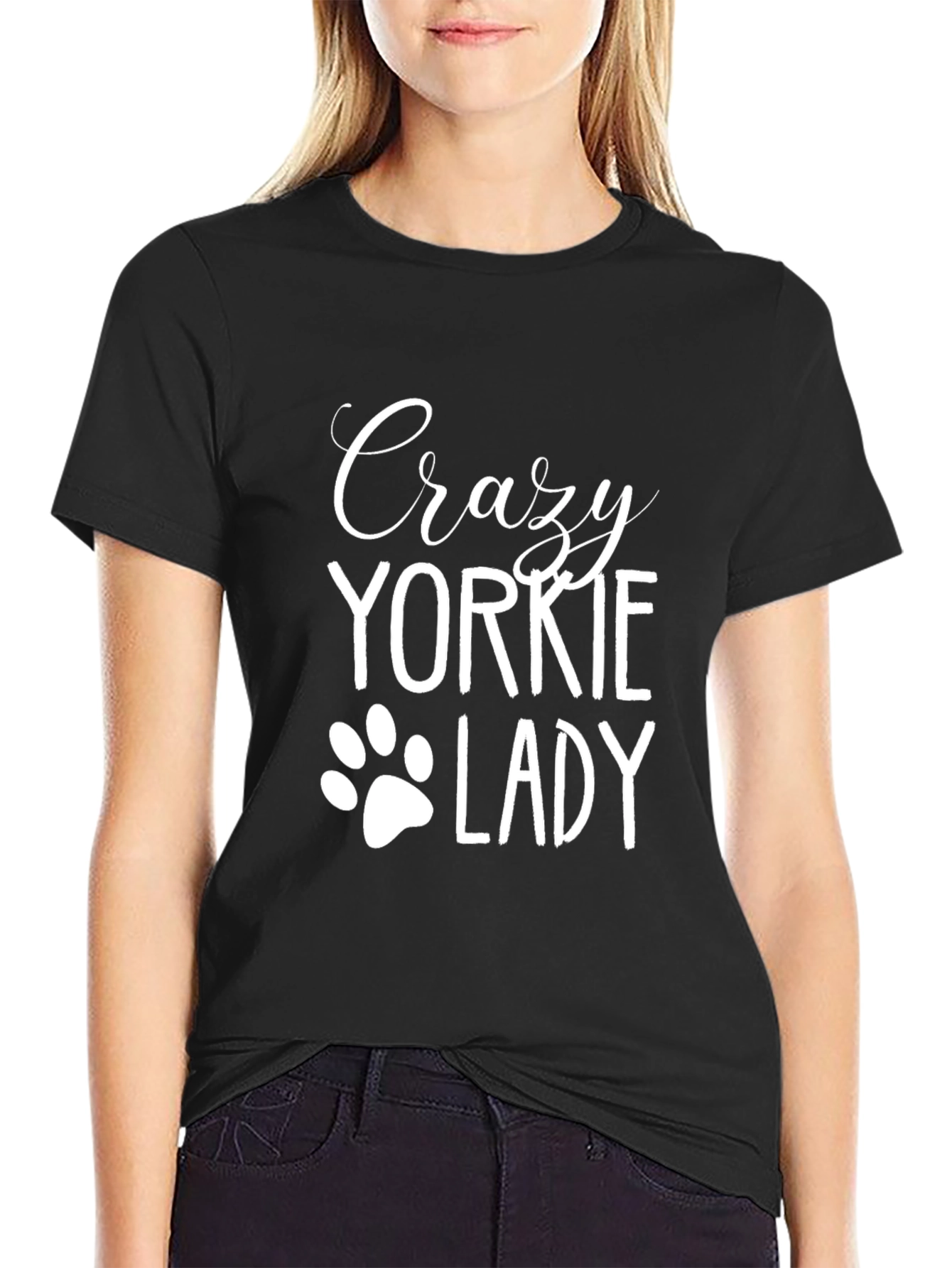 Crazy Yorkie Lady T-Shirt