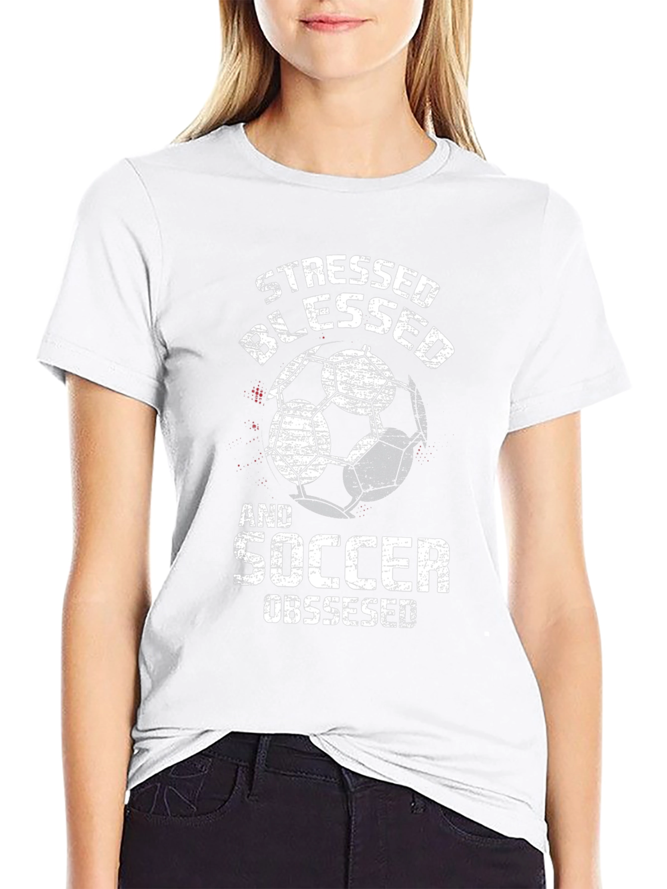 Stressed Blessed and Soccer Obsessed T-Shirt