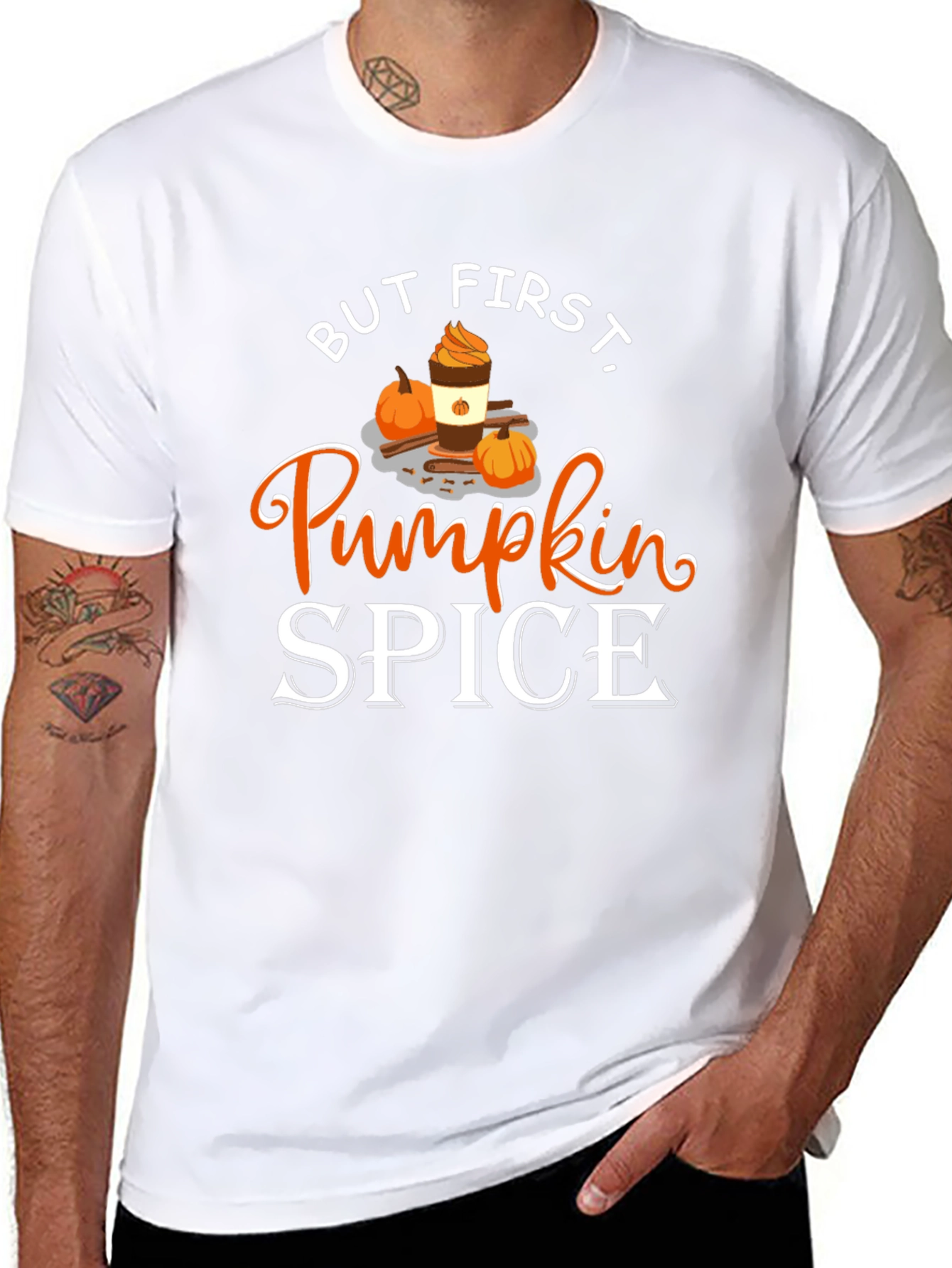 But First Pumpkin Spice Black T-Shirt