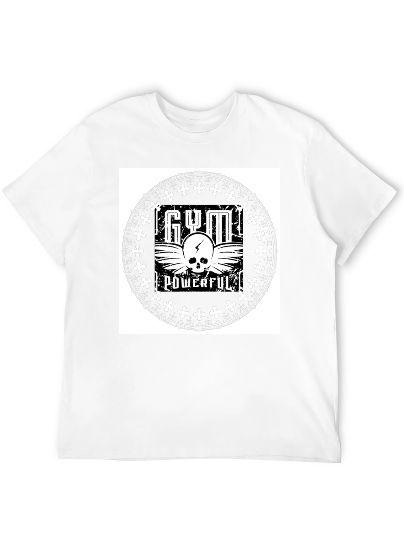 Gym Powerful Black Graphic Tee