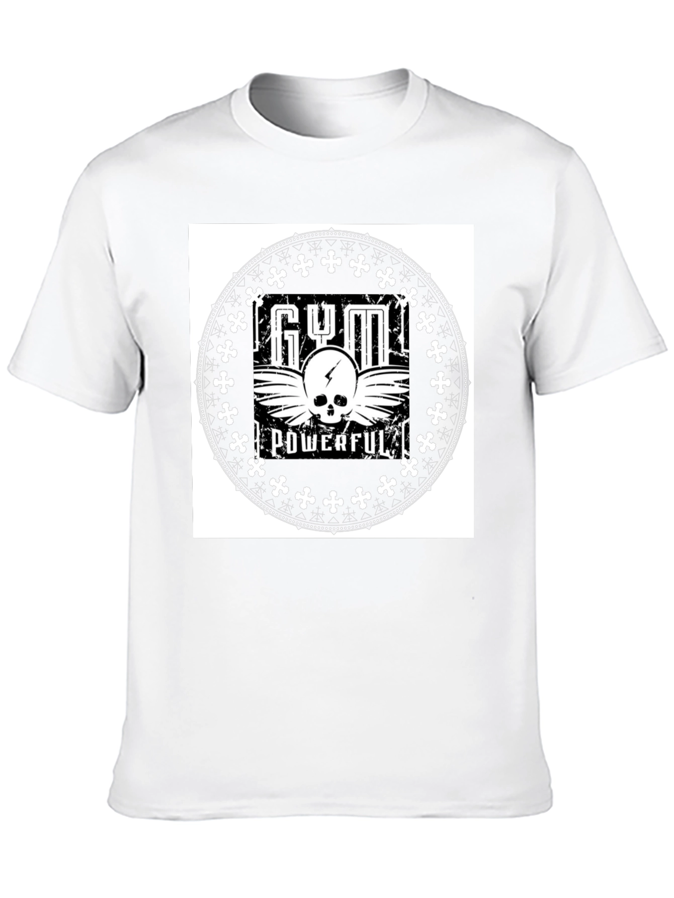 Gym Powerful Black Graphic Tee