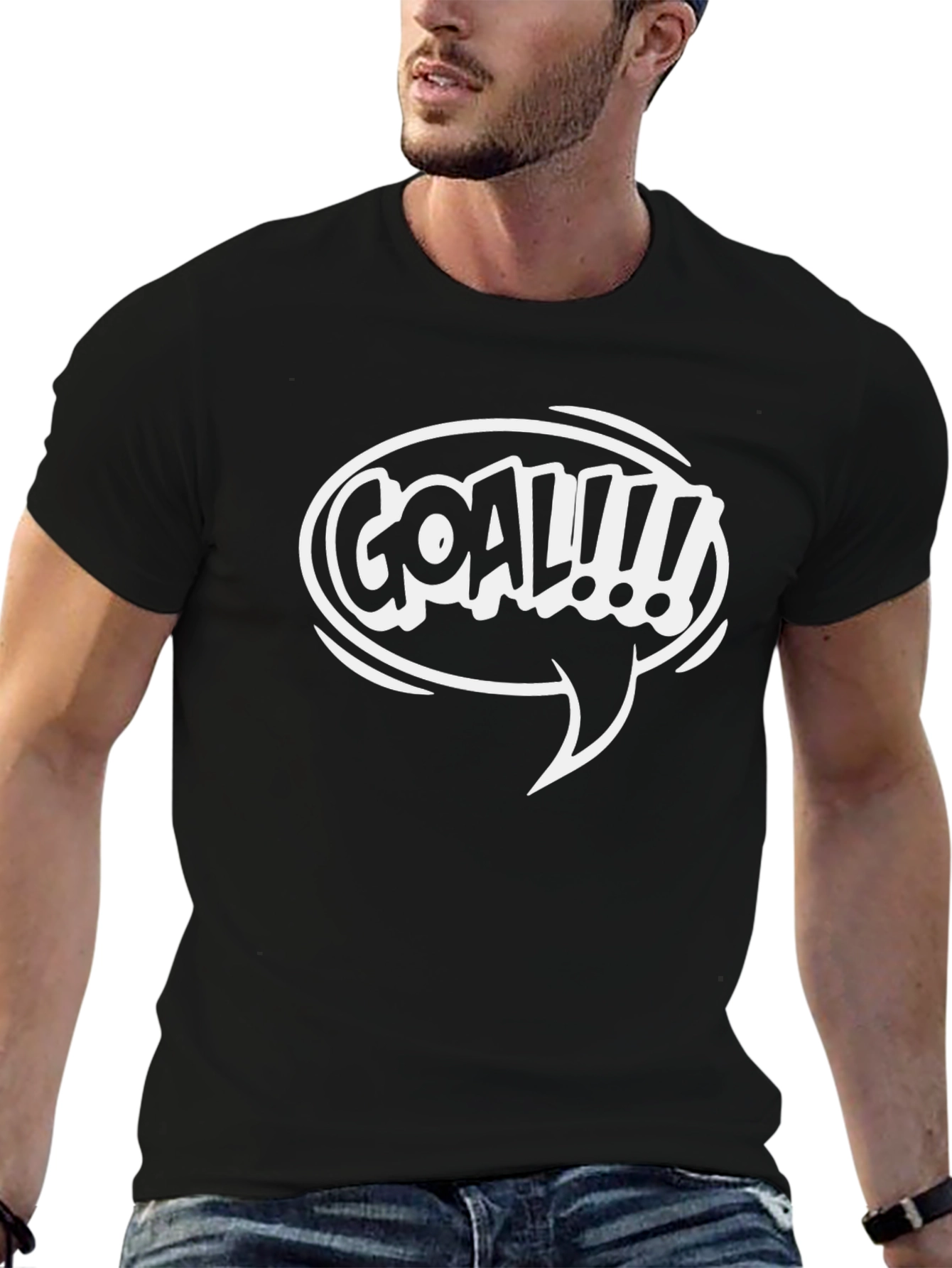 Goal! Graphic Print Crew Neck T-Shirt