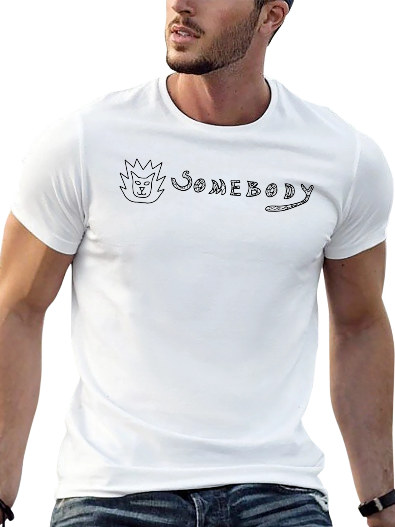 Somebody T-Shirt - Black Graphic Tee