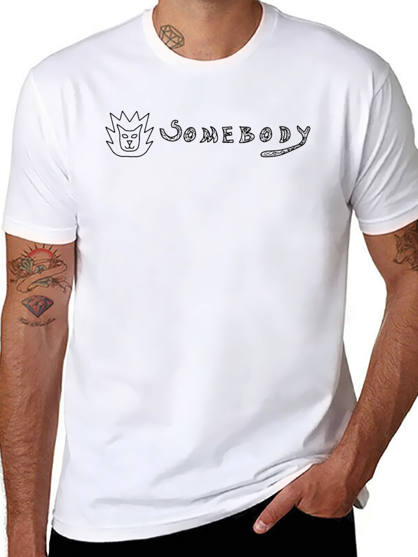 Somebody T-Shirt - Black Graphic Tee