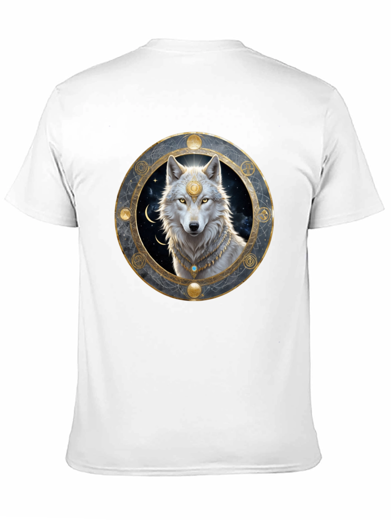Mystic Wolf Graphic Tee - Black