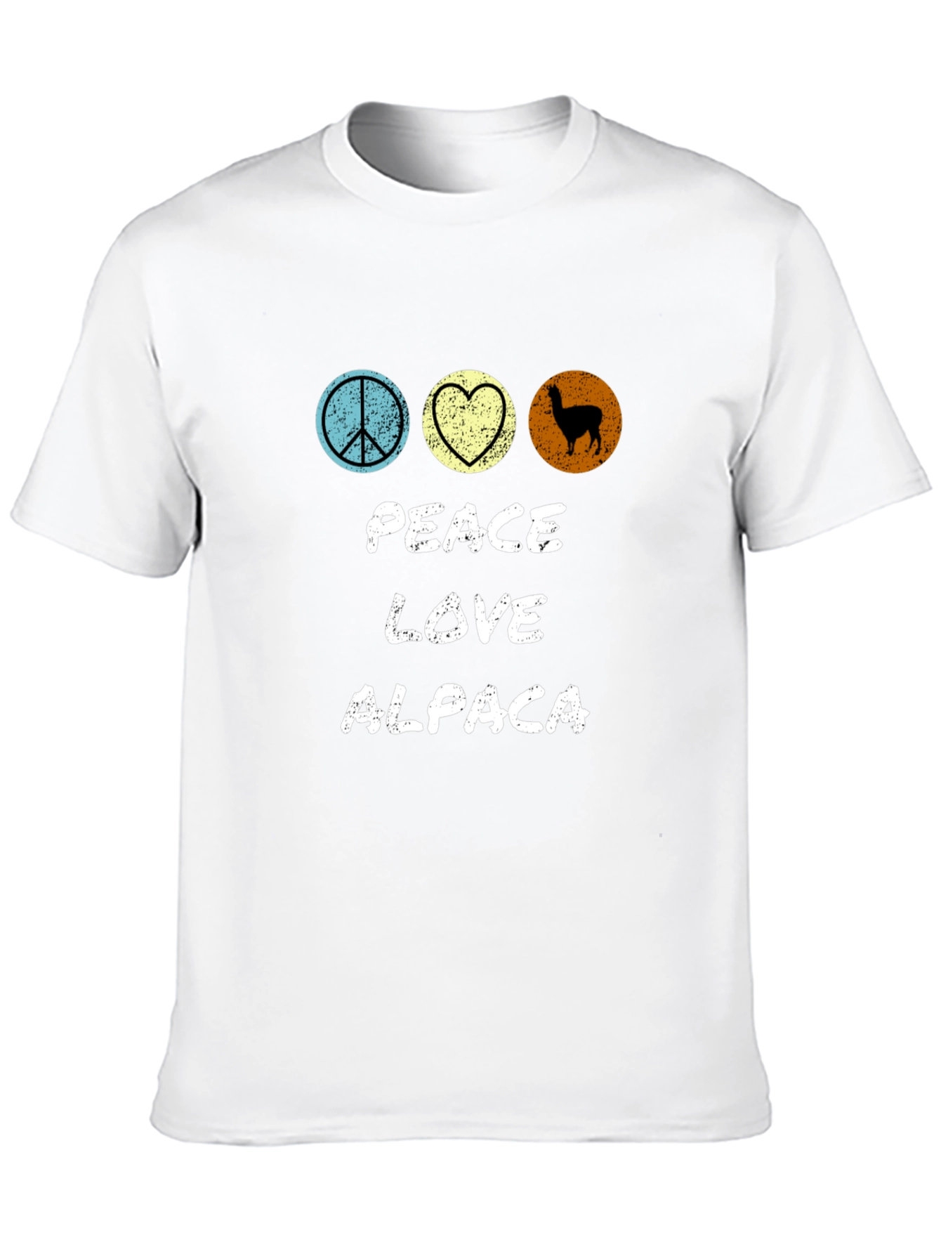 Peace Love Alpaca T-Shirt - Graphic Tee