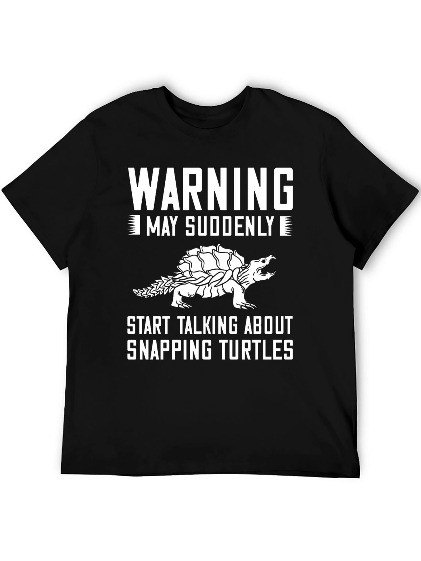 Warning Snapping Turtle Graphic T-Shirt