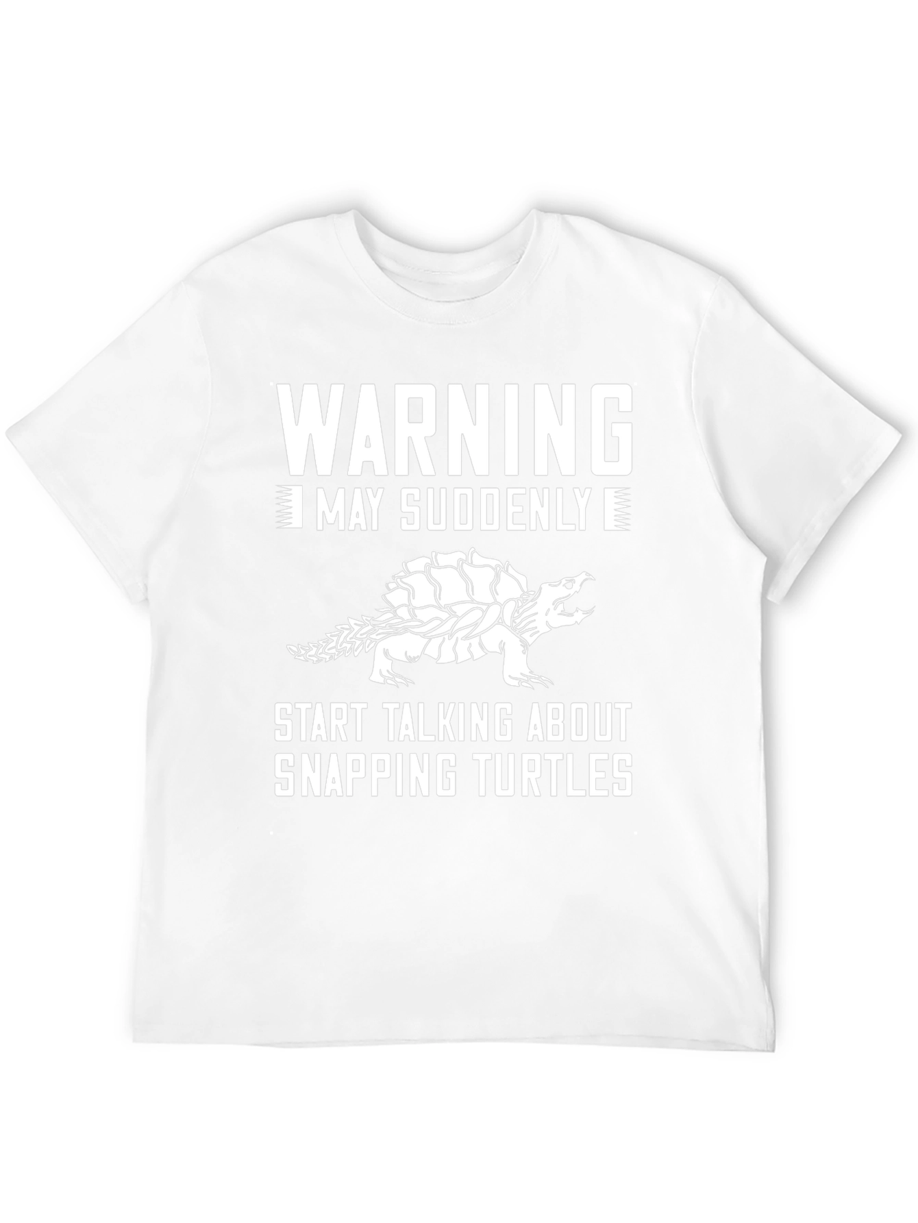 Warning Snapping Turtle Graphic T-Shirt