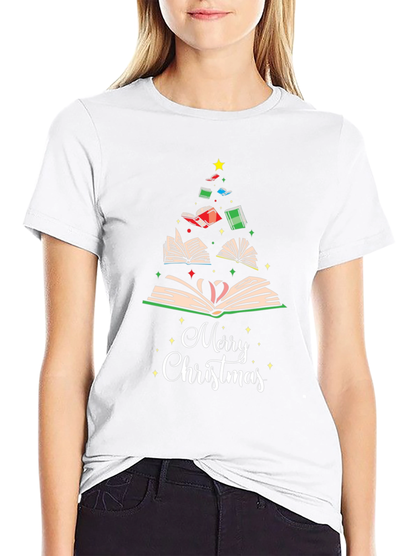Book Christmas Tree T-Shirt