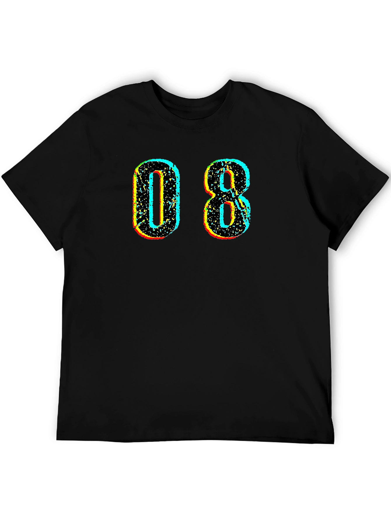 Retro 08 Graphic Tee - Stylish Black Cotton T-Shirt