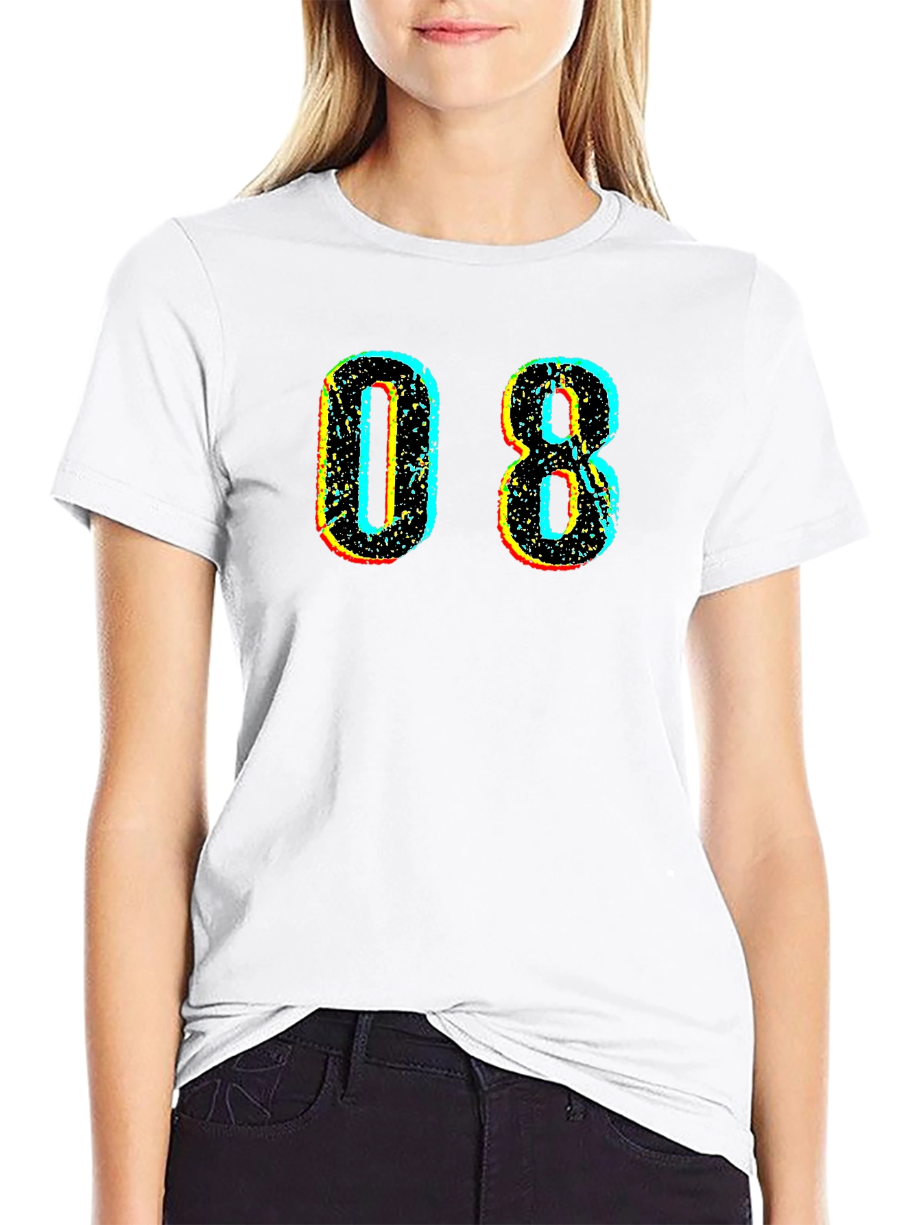 Retro 08 Graphic Tee - Stylish Black Cotton T-Shirt